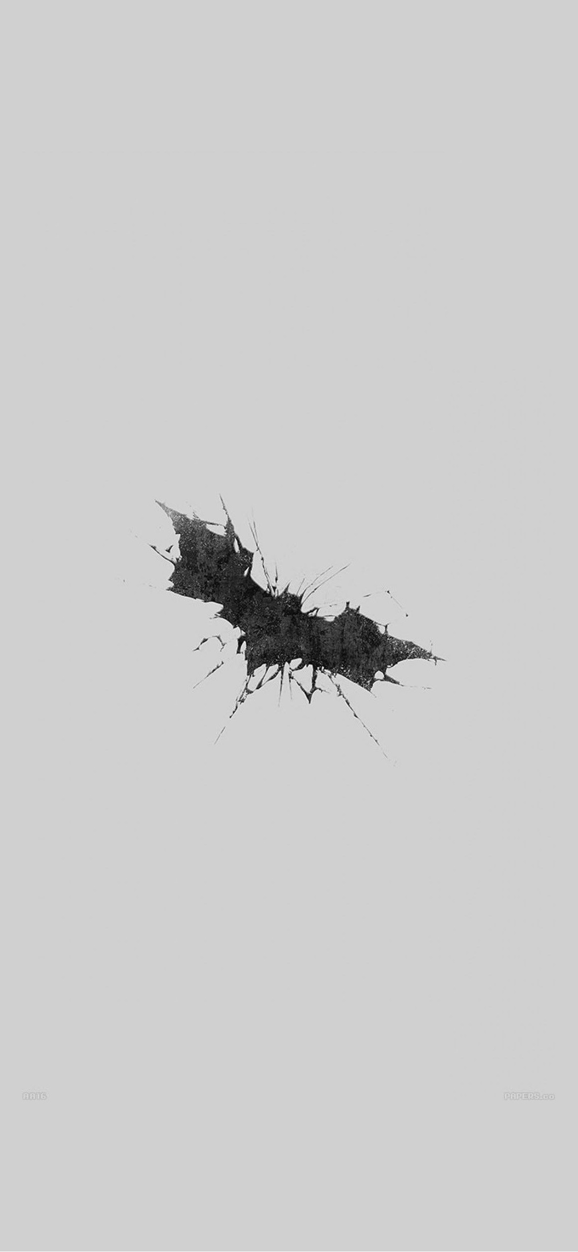 かっこいい黒のバットマンのロゴ 灰色の背景 Iphone 12 壁紙 待ち受け Sumaran