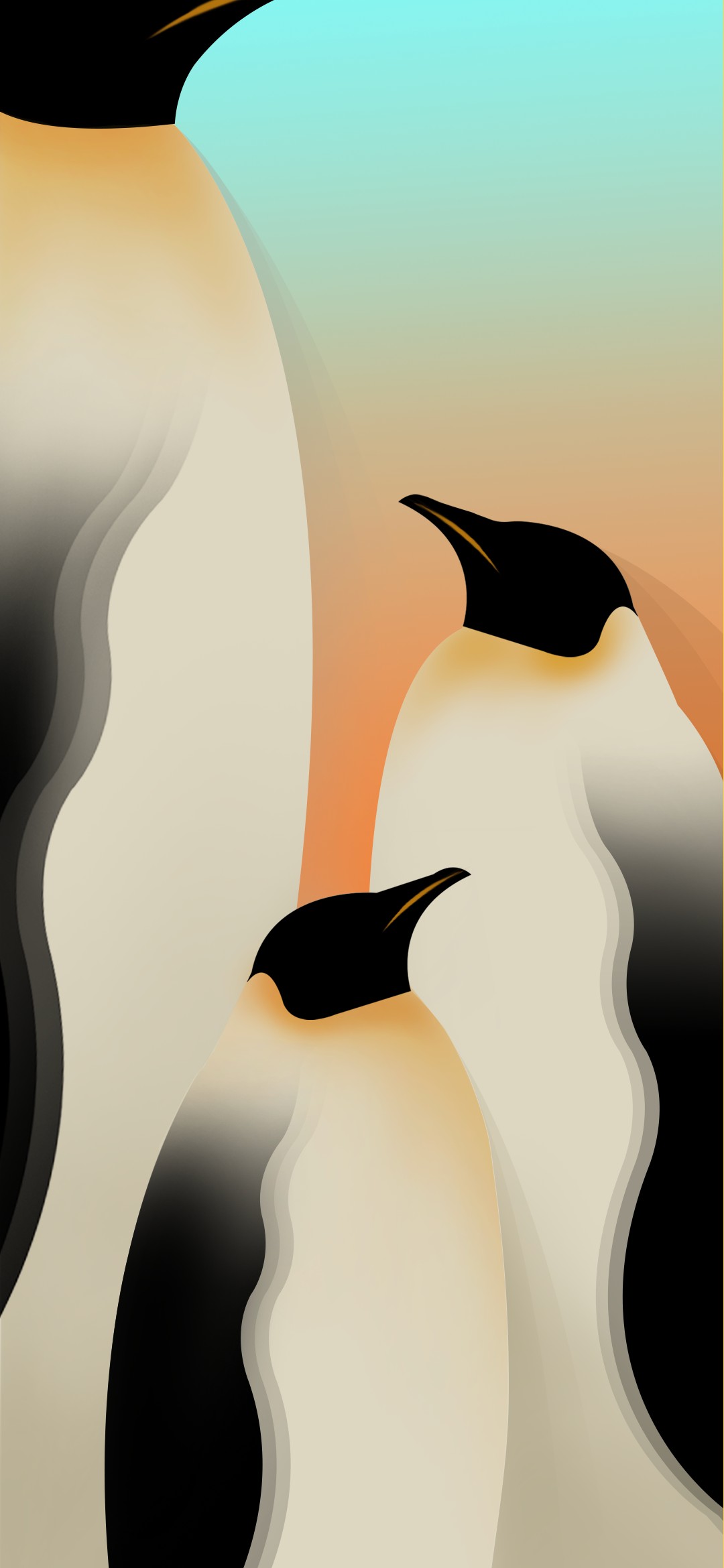 ペンギンのイラスト マリメッコ Iphone 12 Mini スマホ壁紙 待ち受け スマラン