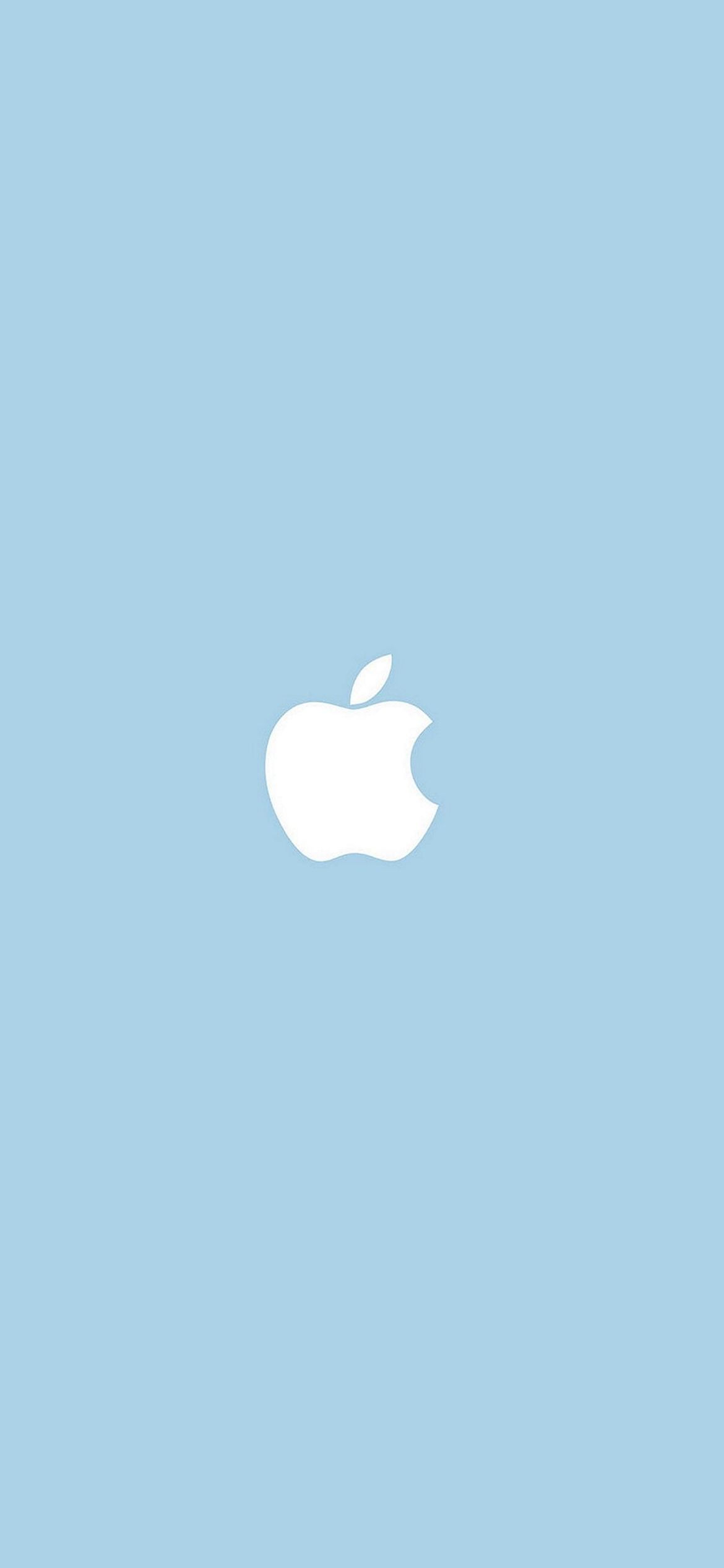 パステルカラー ブルー アップルのロゴマーク Iphone 13壁紙 待ち受け スマラン