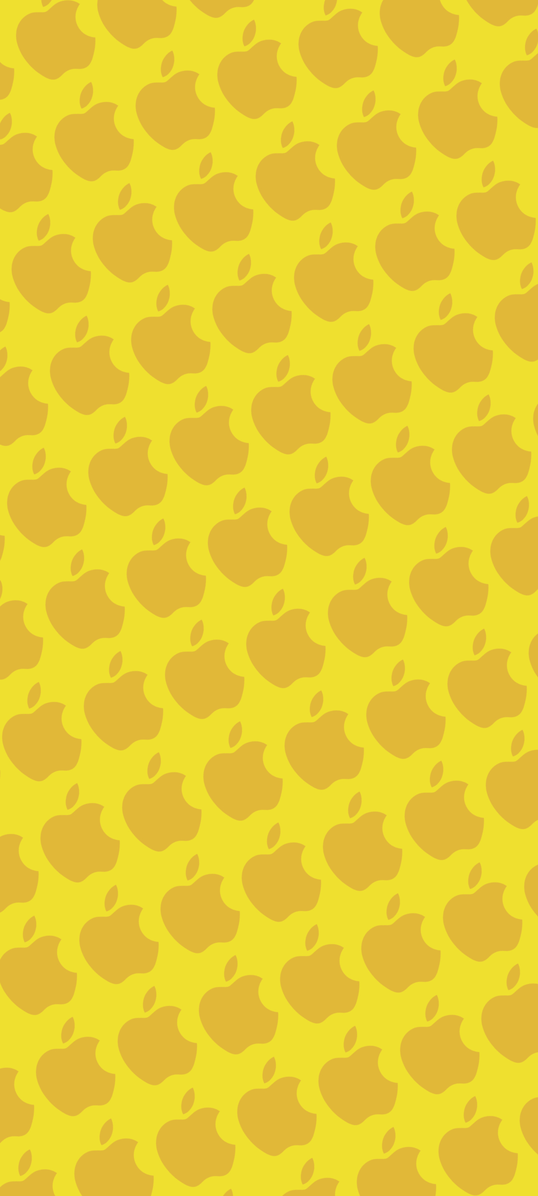 2色 イエロー アップルのロゴ パターン Zenfone 7 壁紙 待ち受け スマラン