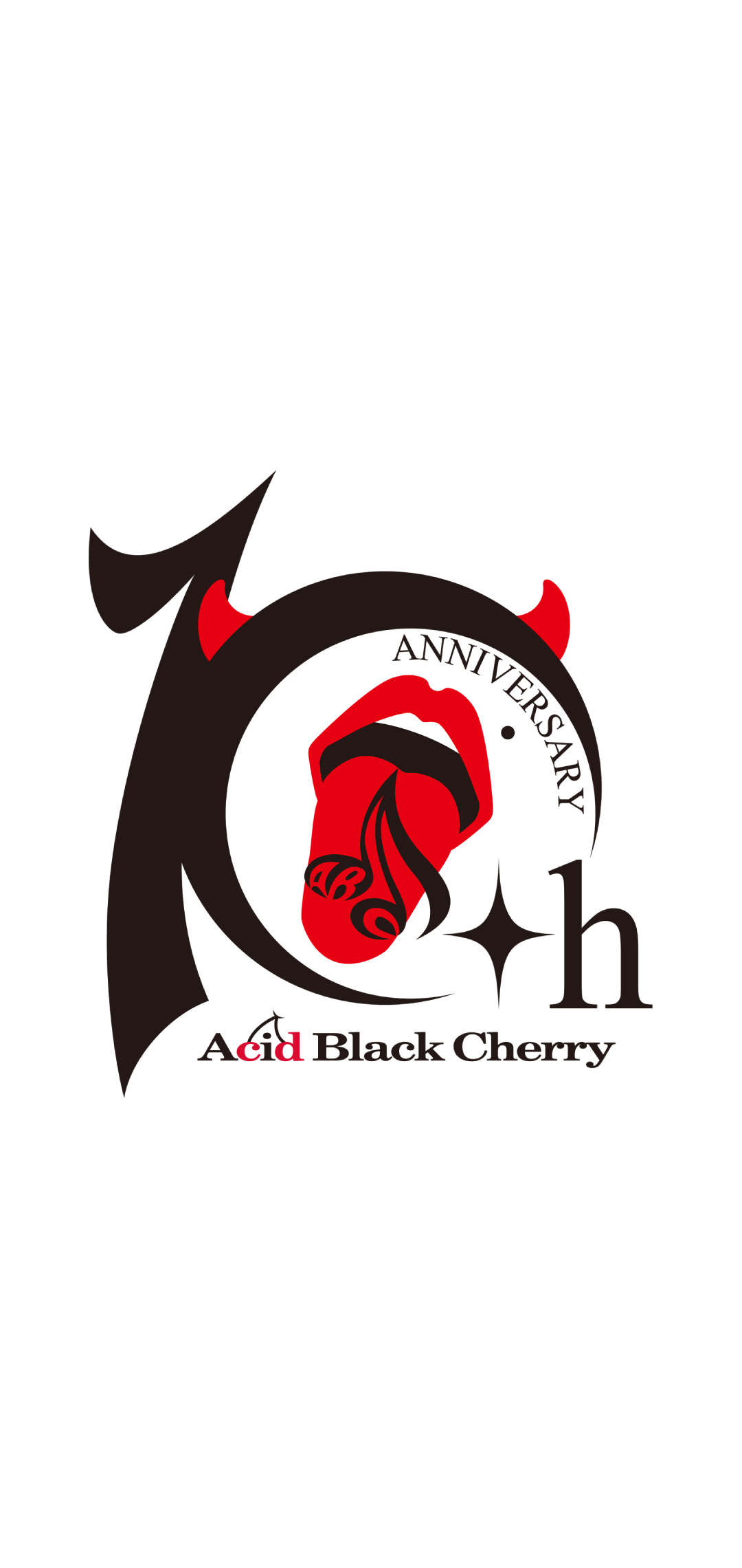 Acid Black Cherry 10周年ロゴ Android One S8 壁紙 待ち受け Sumaran