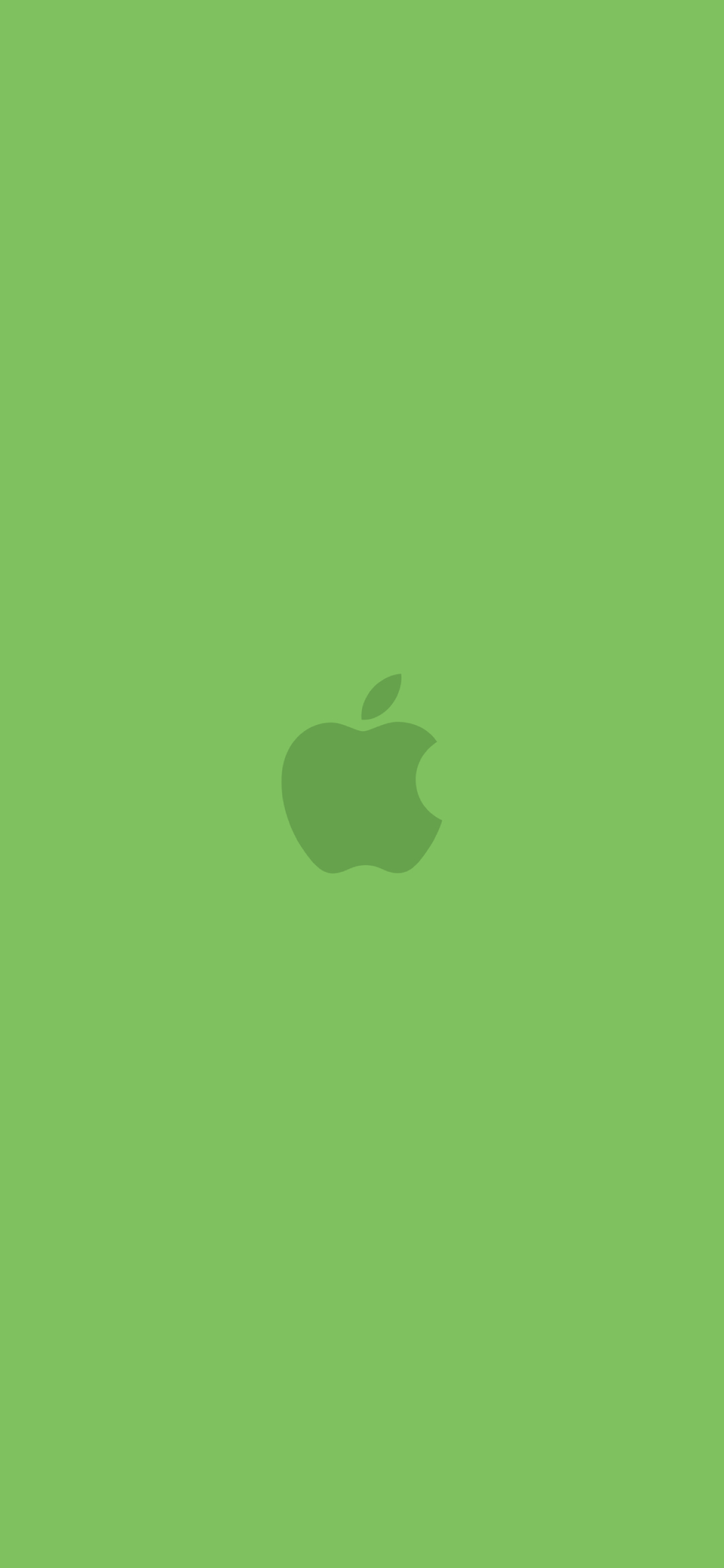 淡い緑色のアップルのロゴ Iphone 13 Mini 壁紙 待ち受け スマラン