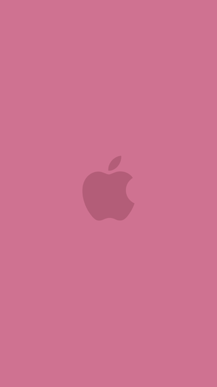 可愛いピンク 2色 アップルのロゴ Iphone 7 壁紙 待ち受け Sumaran