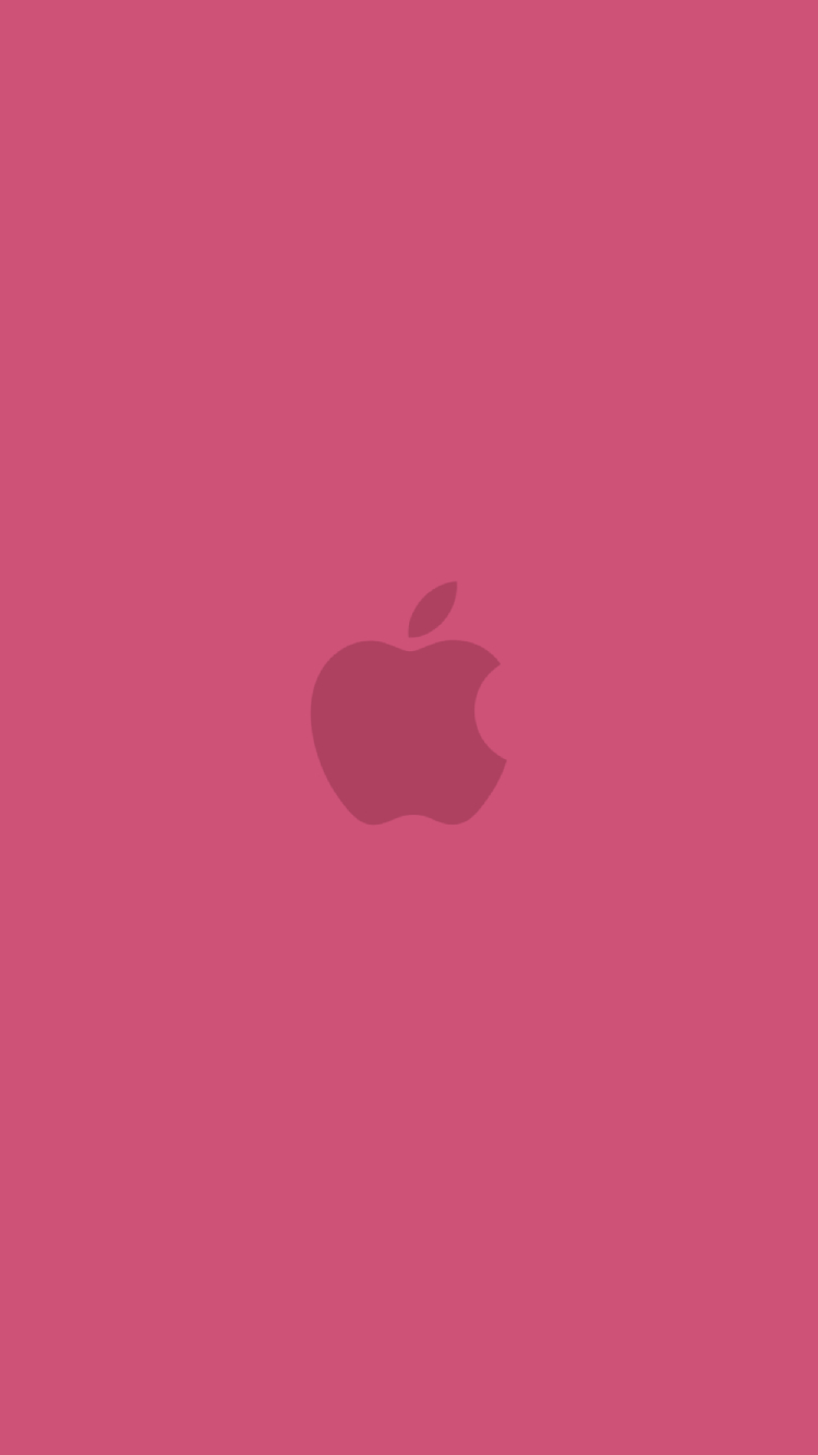 可愛いピンクのアップル 2色 ロゴ Iphone 6 壁紙 待ち受け スマラン