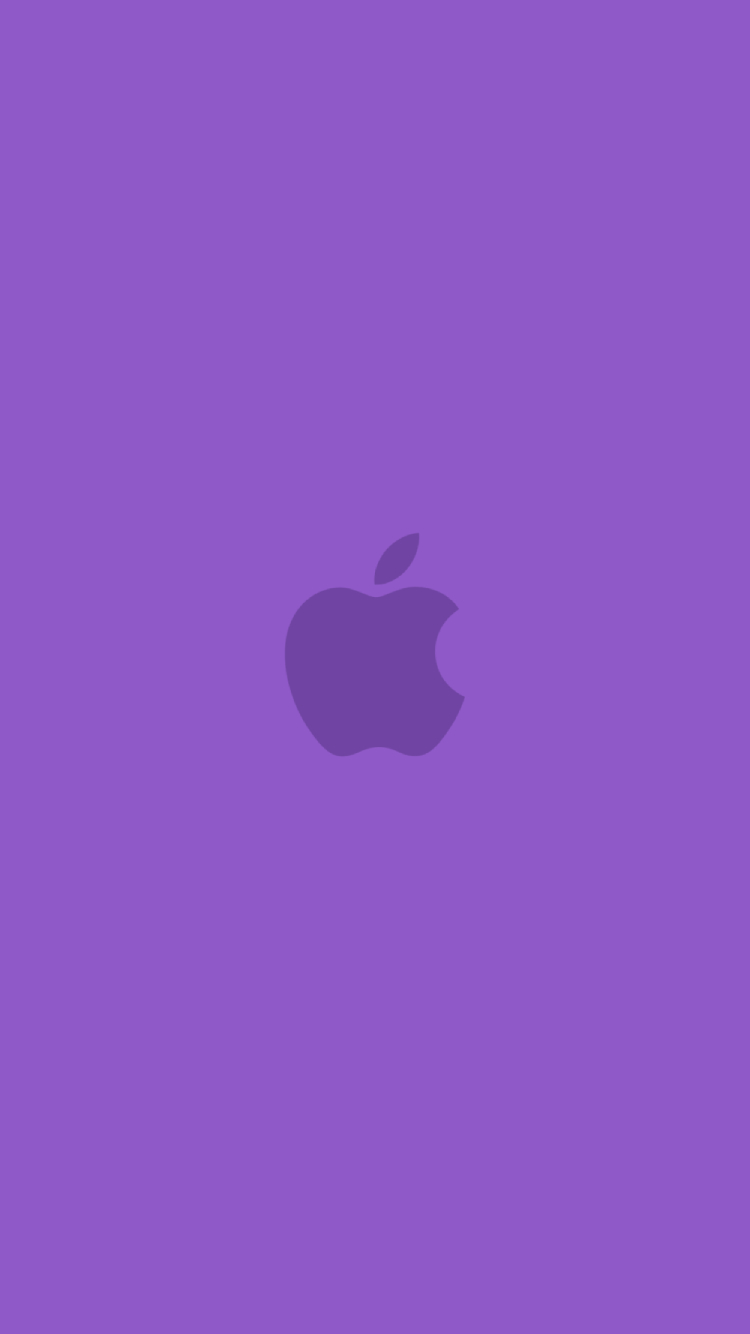 可愛い紫のアップル 2色 ロゴ Iphone 8 壁紙 待ち受け スマラン