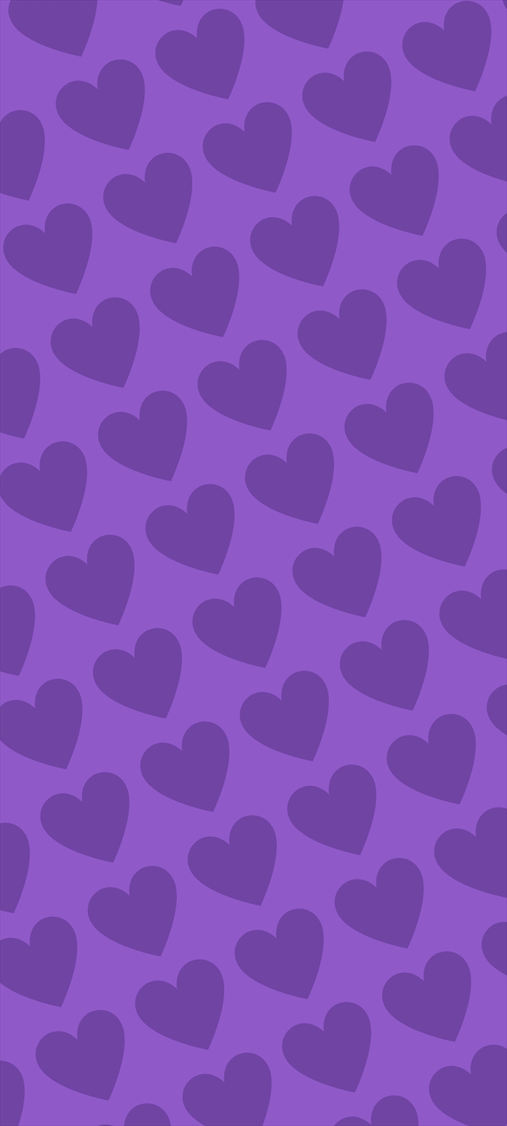 可愛い紫のハート 2色 ロゴ Oppo A5 壁紙 待ち受け スマラン