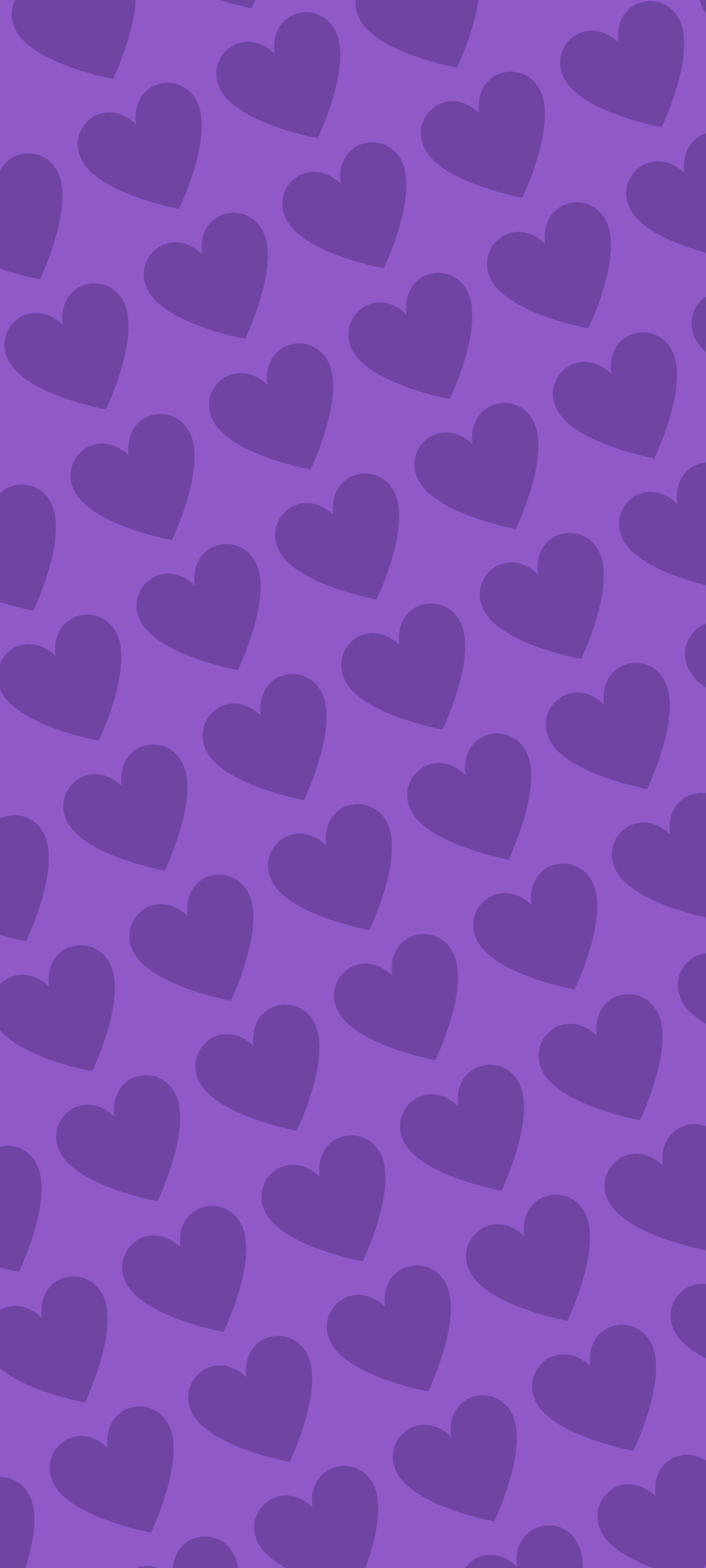 可愛い紫のハート 2色 ロゴ Redmi Note 9s スマホ壁紙 待ち受け スマラン