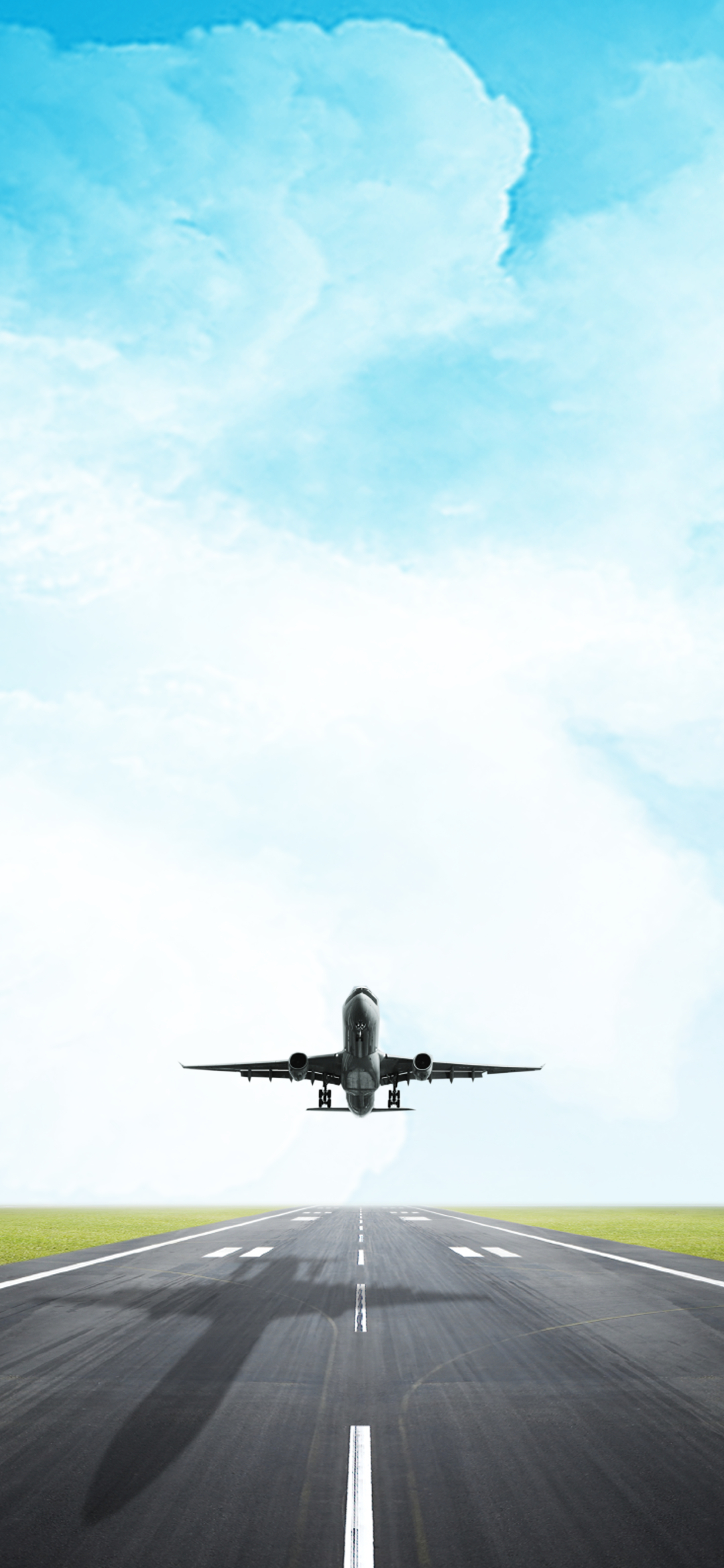 滑走路から離陸する飛行機 Redmi Note 9t 壁紙 待ち受け スマラン
