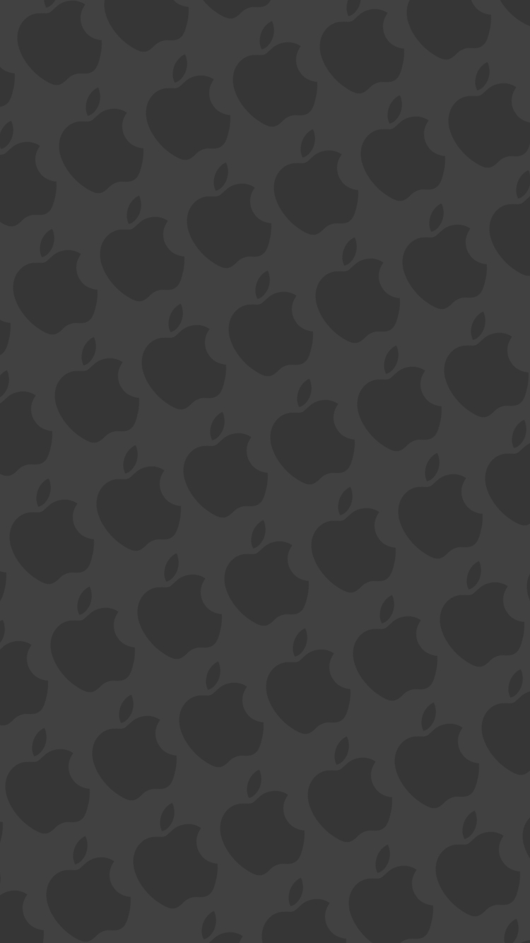 マット グレー アップルのロゴ パターン Iphone 7 壁紙 待ち受け Sumaran