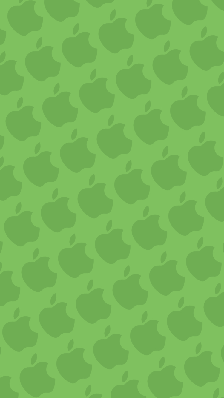 パステルカラー 緑 アップルのロゴ パターン Iphone 8 壁紙 待ち受け Sumaran