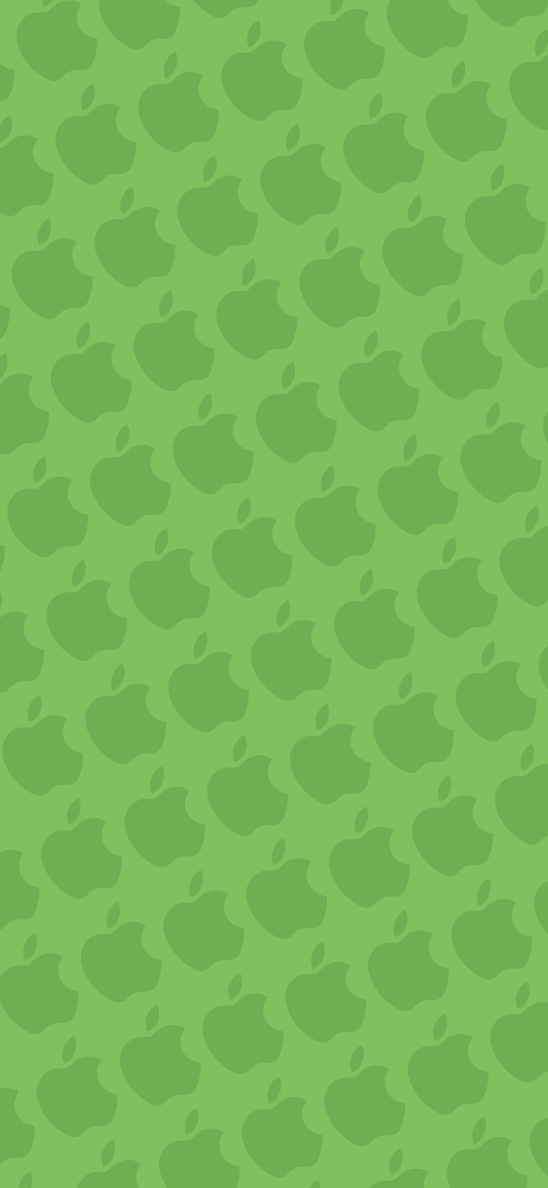 パステルカラー 緑 アップルのロゴ パターン Iphone 13 Mini 壁紙 待ち受け スマラン