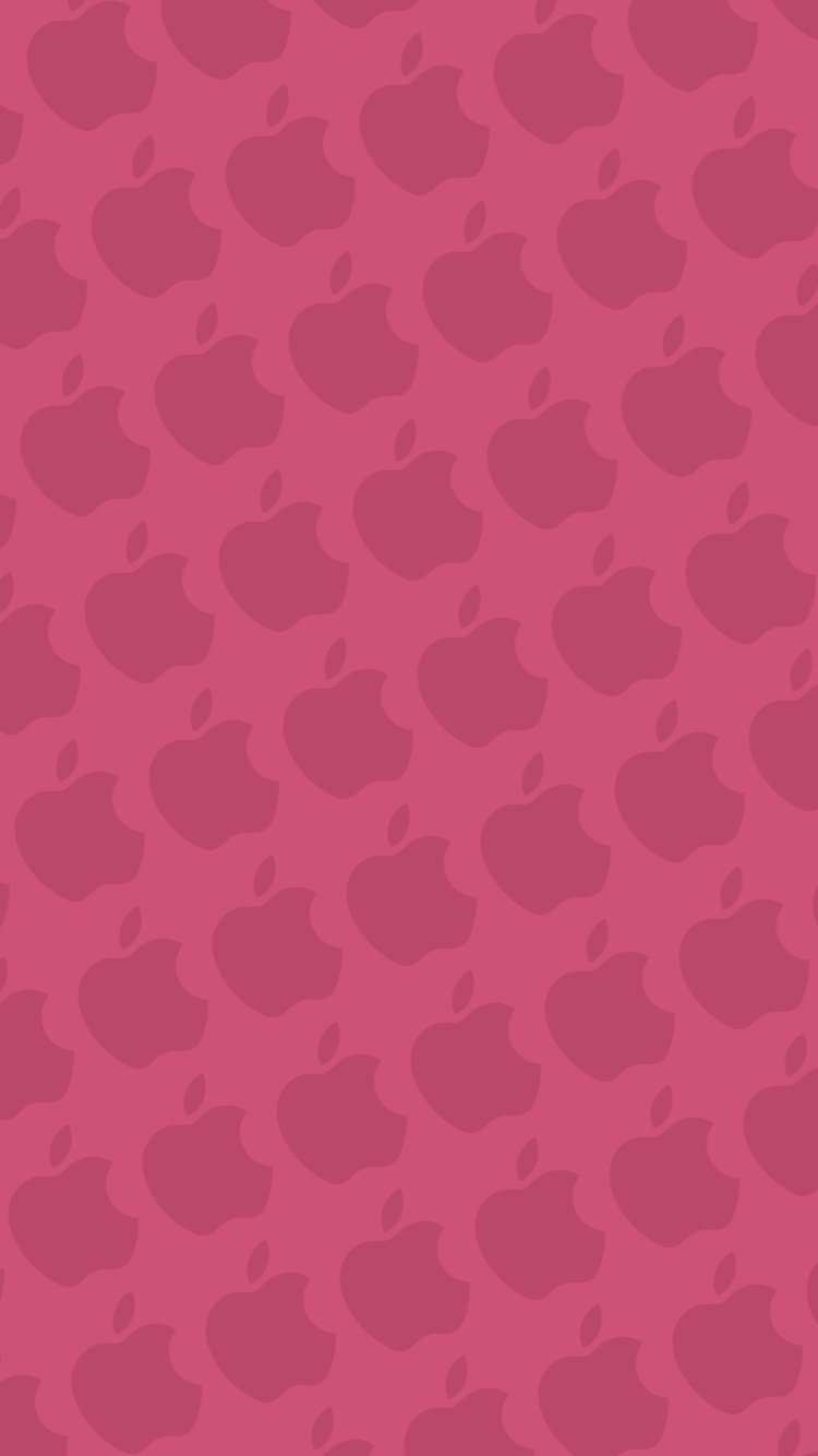 パステルカラー ピンク アップルのロゴ パターン Iphone 7 壁紙 待ち受け スマラン