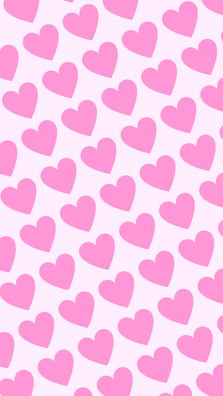 可愛い淡いピンク ハートのロゴ Iphone 7 壁紙 待ち受け スマラン