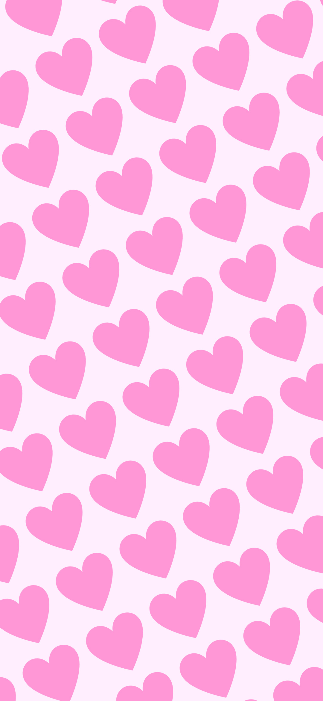 可愛い淡いピンク ハートのロゴ Redmi 9t 壁紙 待ち受け スマラン