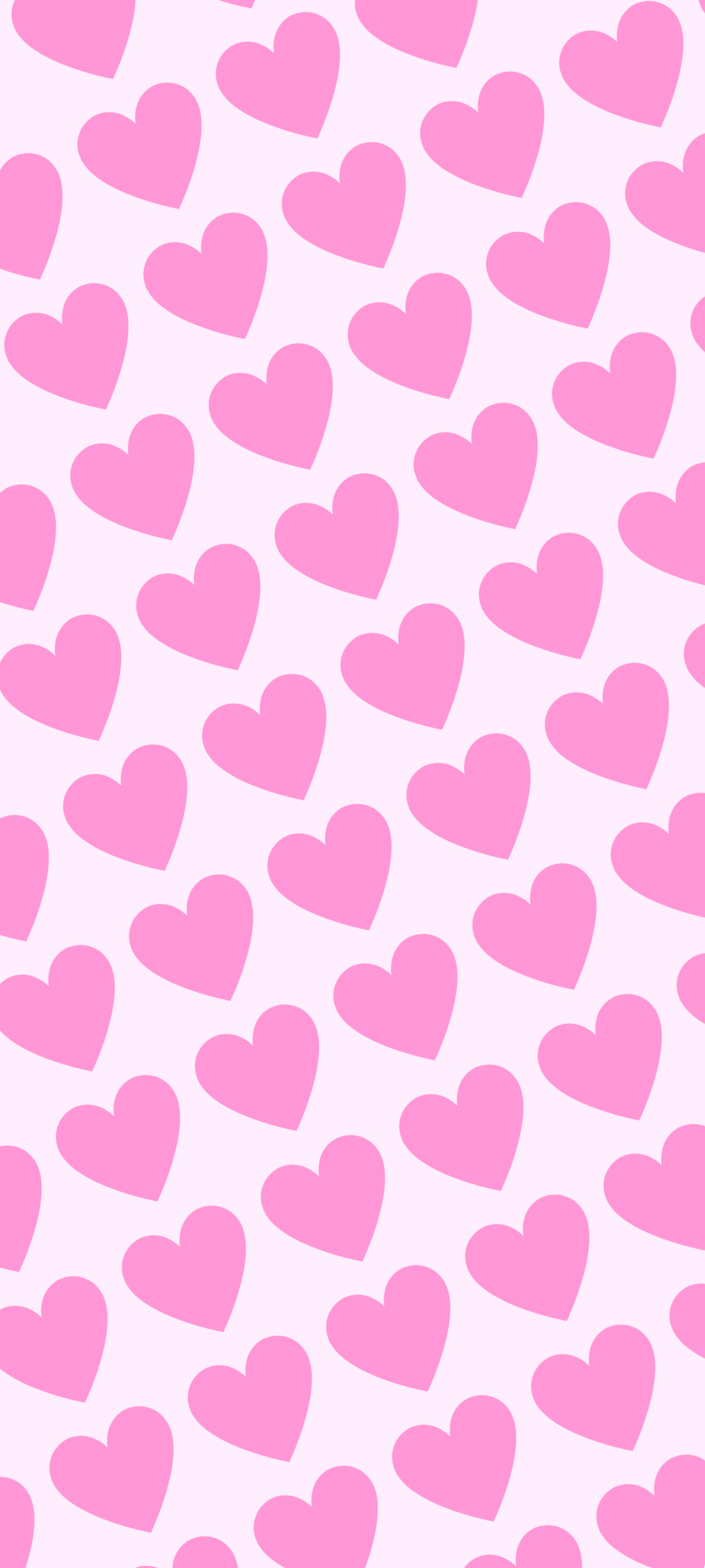 可愛い淡いピンク ハートのロゴ Redmi Note 9s 壁紙 待ち受け Sumaran