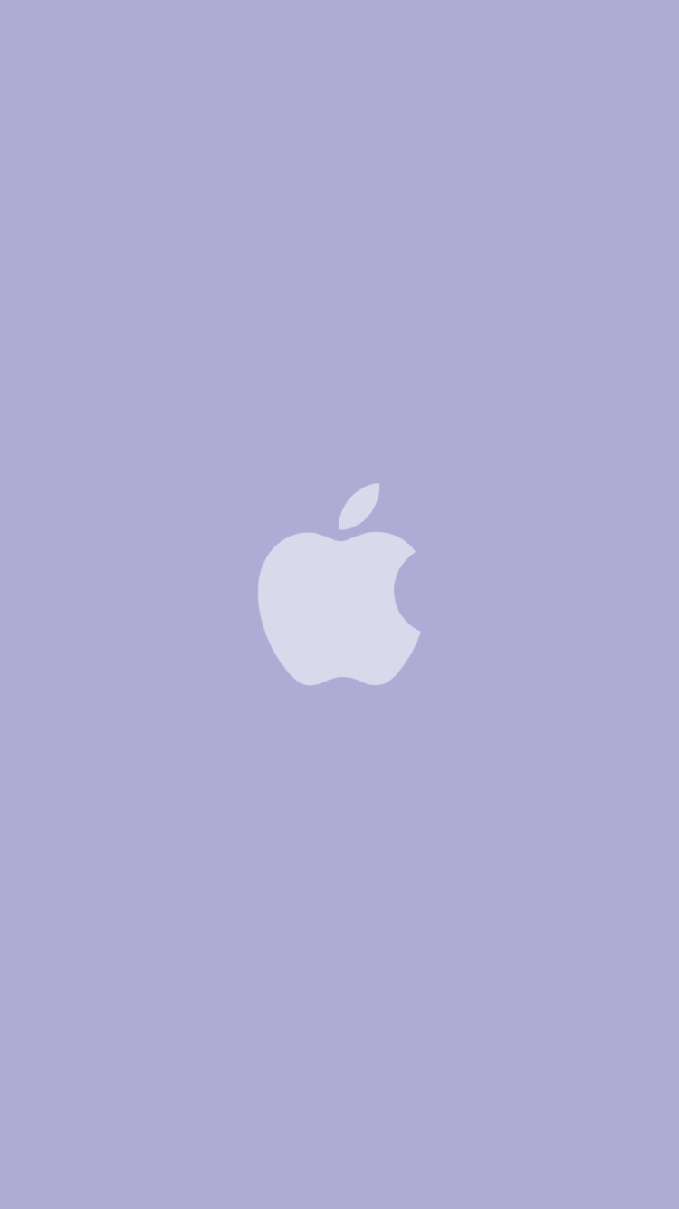 淡いパステルカラー 紫のアップルのロゴ Iphone 8 壁紙 待ち受け スマラン