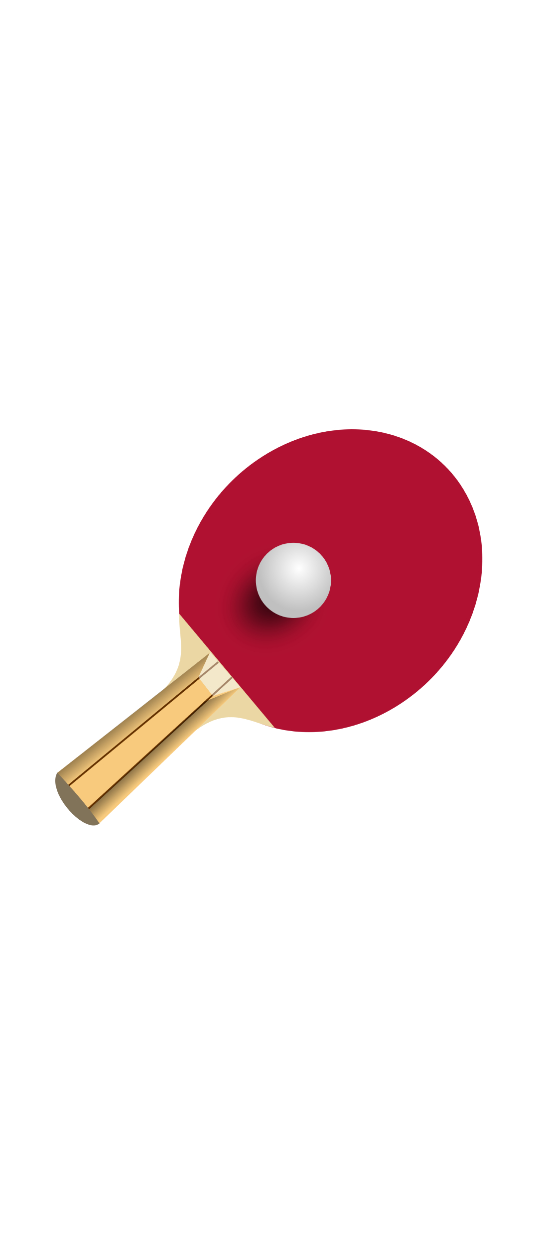 卓球のラケットと球 赤いラバー Xperia 8 スマホ壁紙 待ち受け スマラン