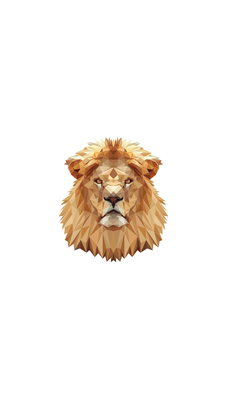 かっこいいポリゴンのライオン Iphone 6 スマホ壁紙 待ち受け スマラン