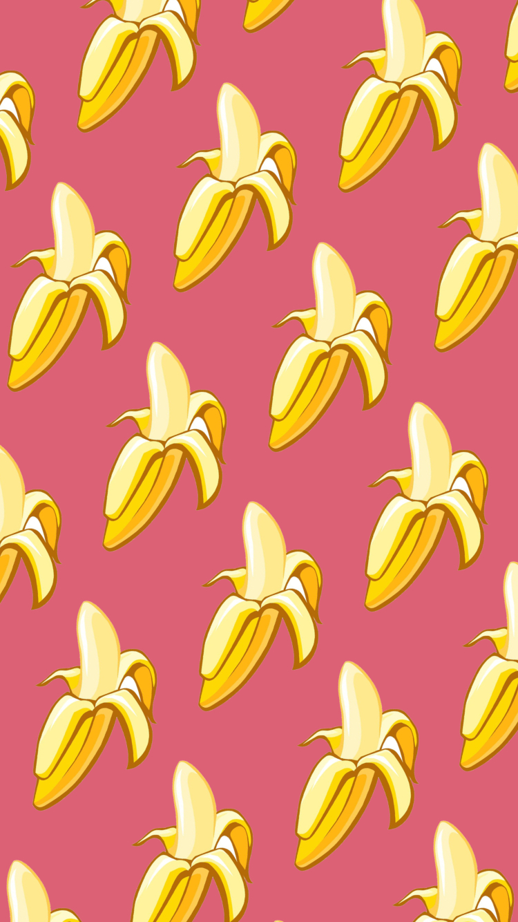 ポップなバナナのイラスト Iphone 8 壁紙 待ち受け スマラン