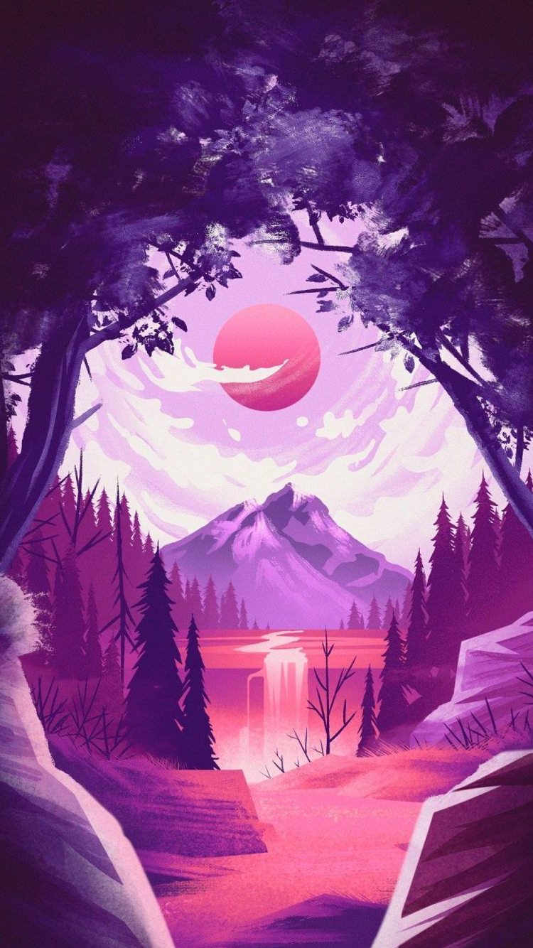 綺麗な紫の風景 自然 Iphone 7 壁紙 待ち受け Sumaran