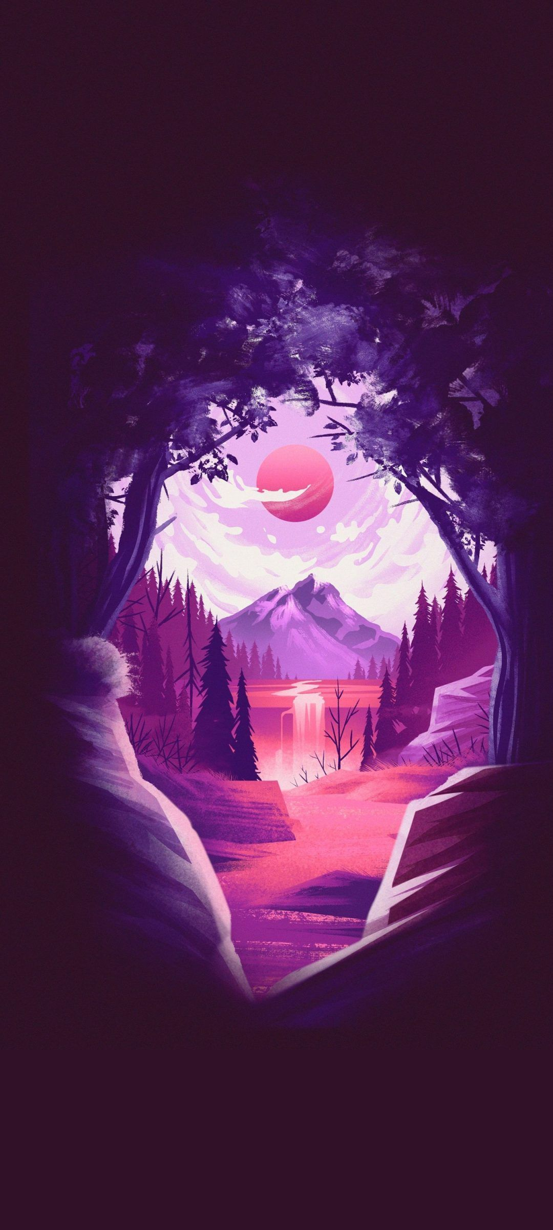 綺麗な紫の風景 自然 Oppo 3 壁紙 待ち受け Sumaran