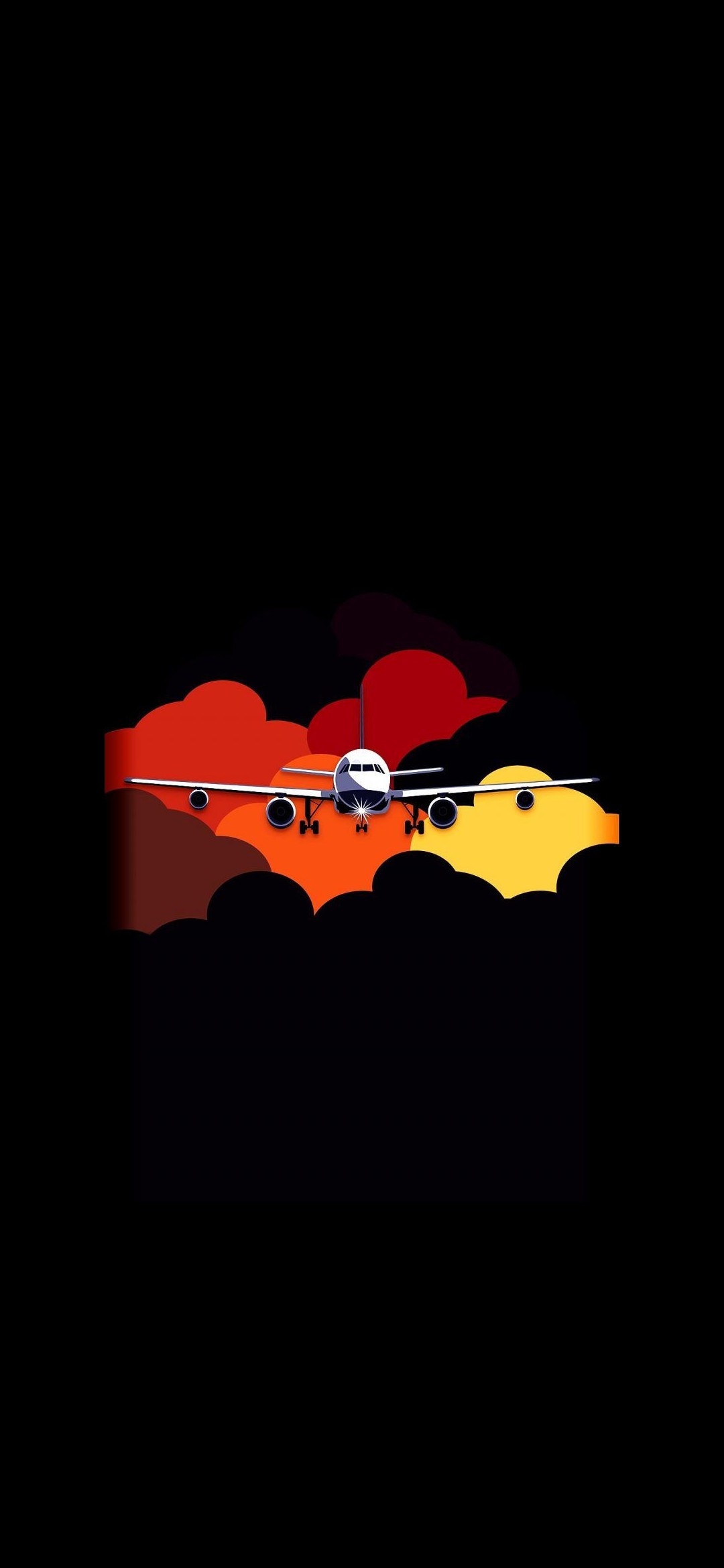 飛行機と赤い雲 Galaxy A30 壁紙 待ち受け Sumaran