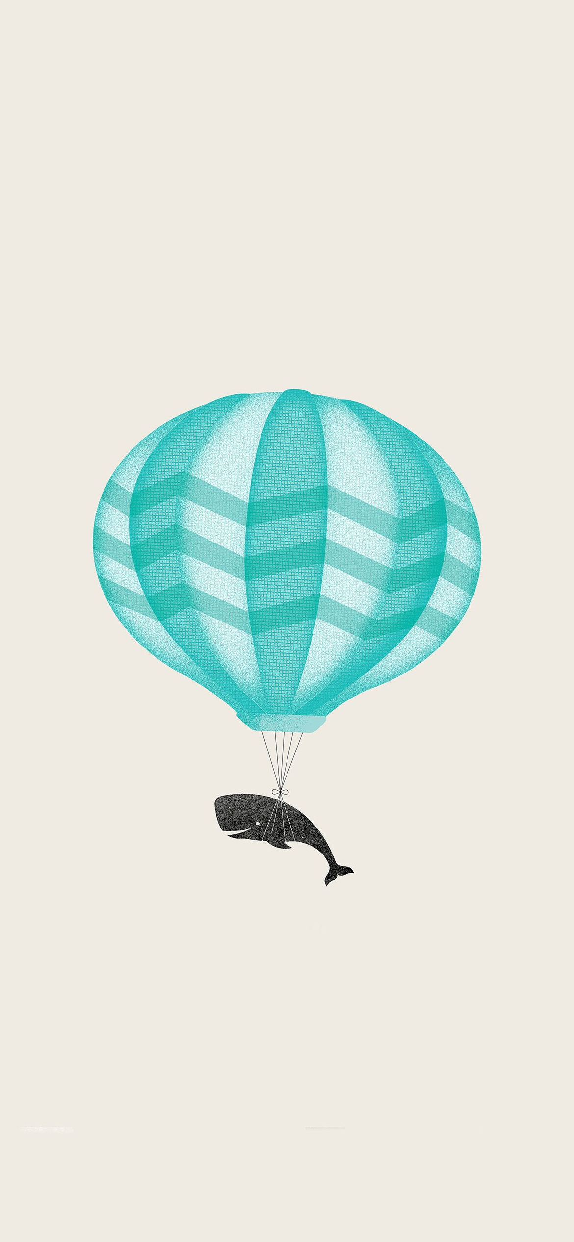 鯨と気球のイラスト Iphone 13 壁紙 待ち受け スマラン