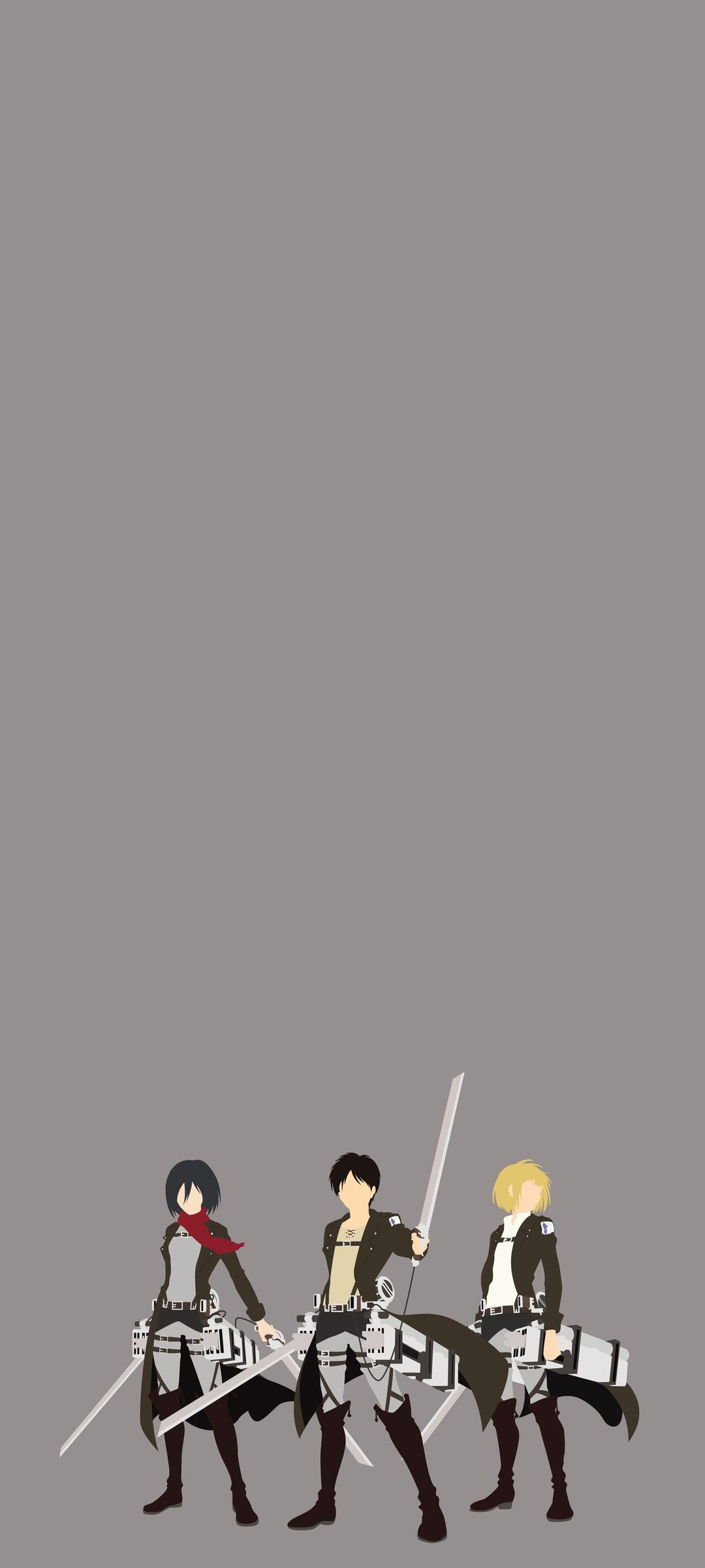 進撃の巨人 ミカサ アッカーマン エレン イェーガー アルミン アルレルト Galaxy A51 5g 壁紙 待ち受け スマラン