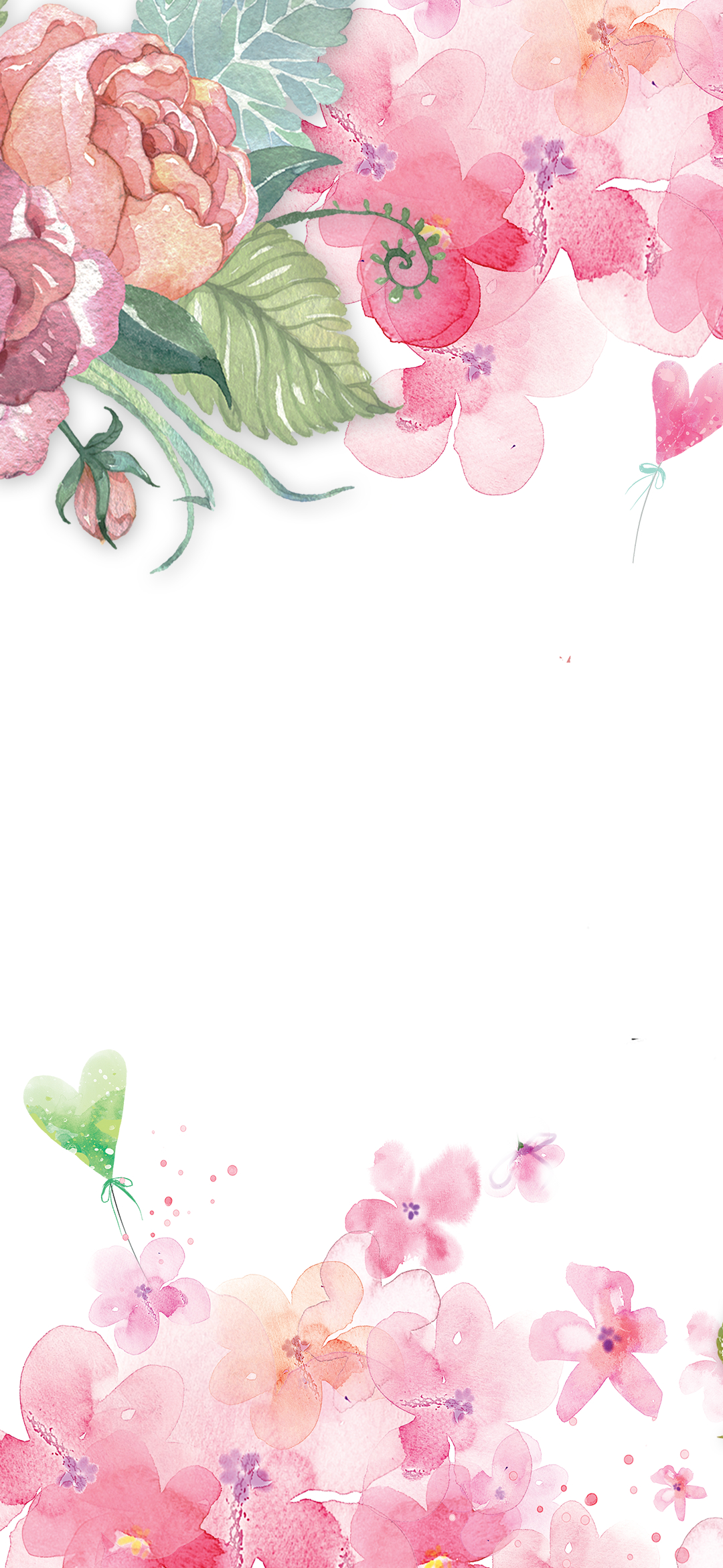 水彩 綺麗な花のイラスト 絵 Google Pixel 5 壁紙 待ち受け スマラン