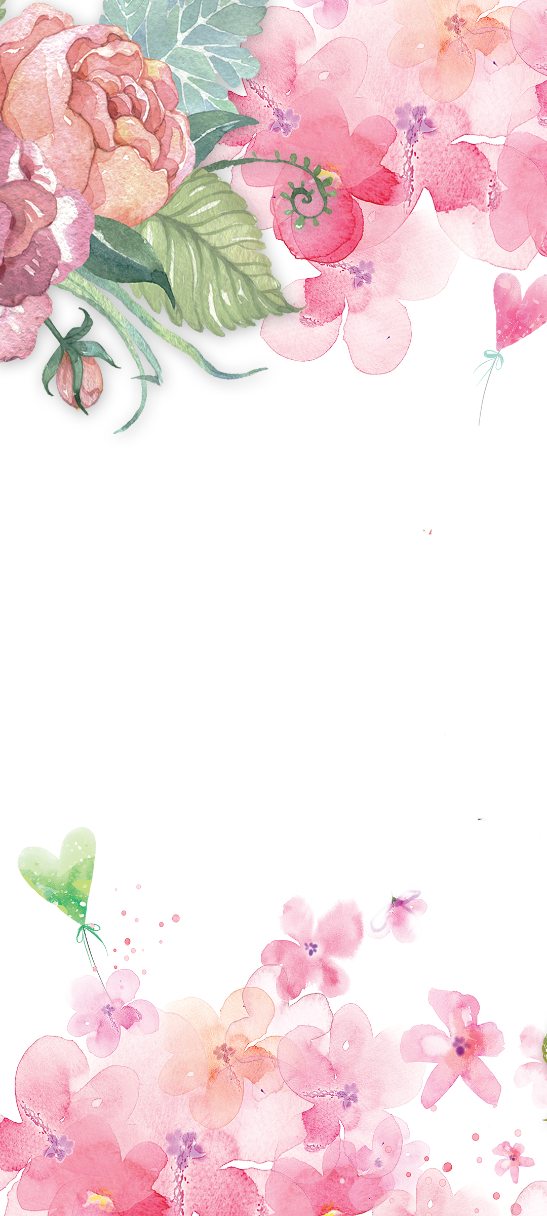 水彩 綺麗な花のイラスト 絵 Redmi Note 10 Pro 壁紙 待ち受け スマラン