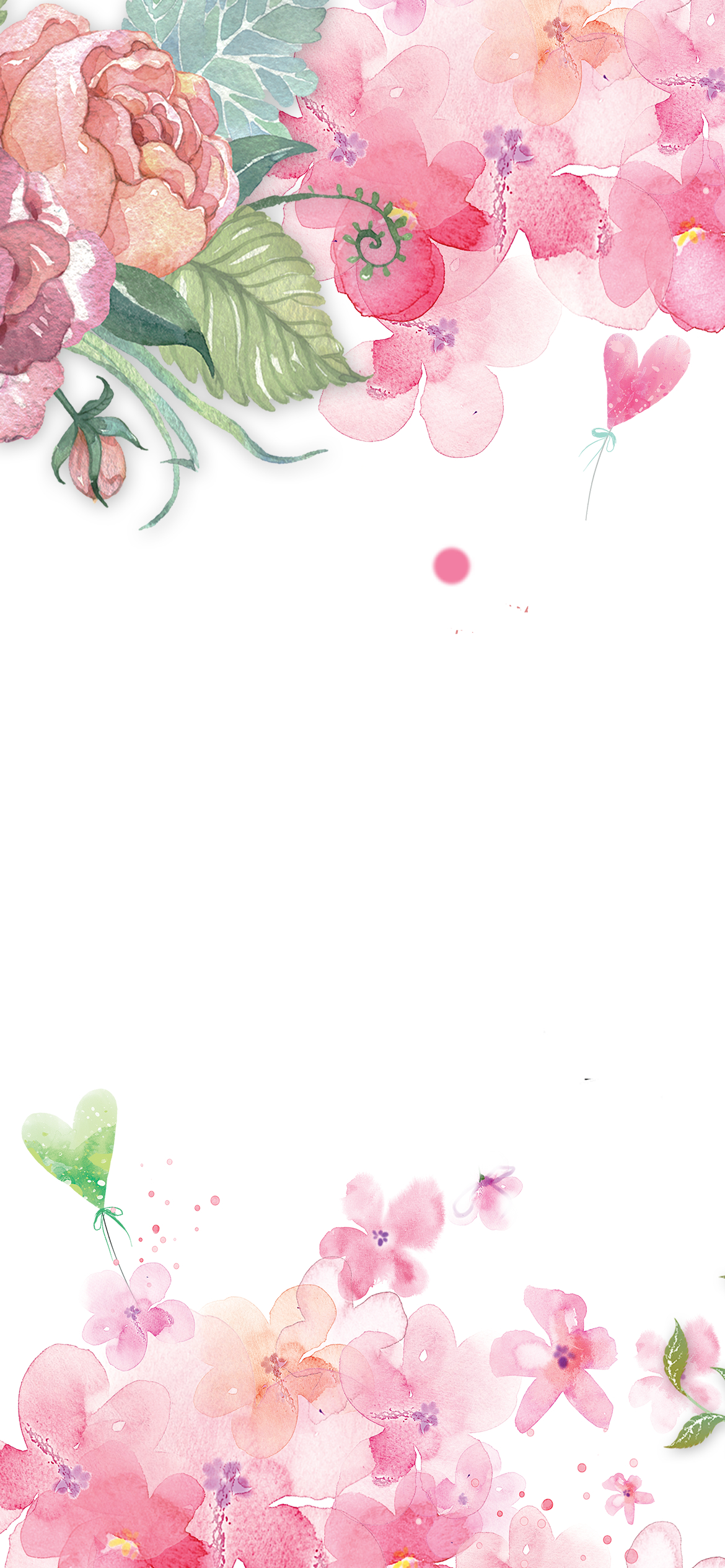 水彩 綺麗な花のイラスト 絵 Iphone 12 Pro 壁紙 待ち受け スマラン