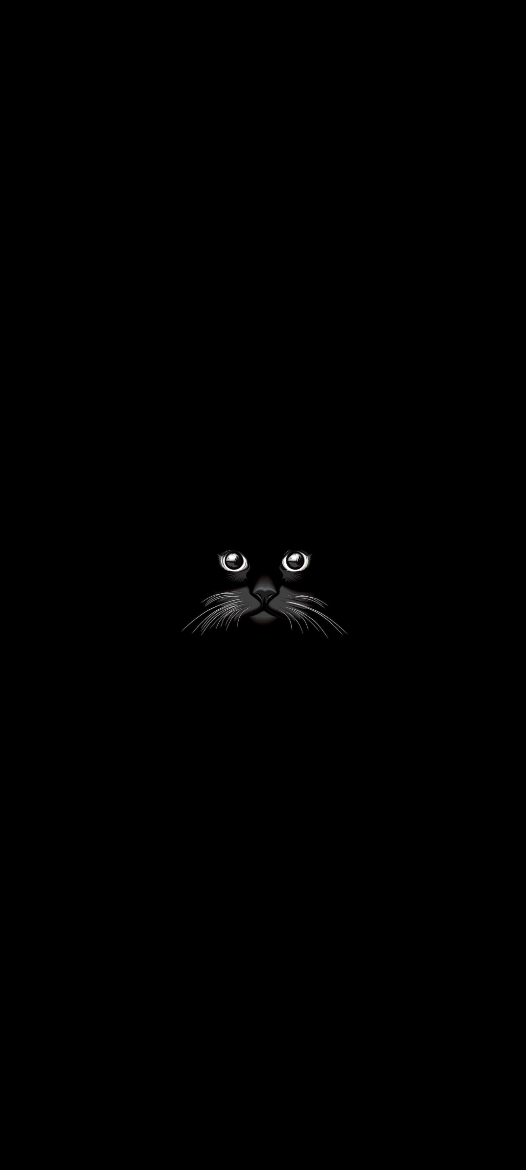 シンプル 黒猫の顔 Galaxy S21 5g 壁紙 待ち受け スマラン