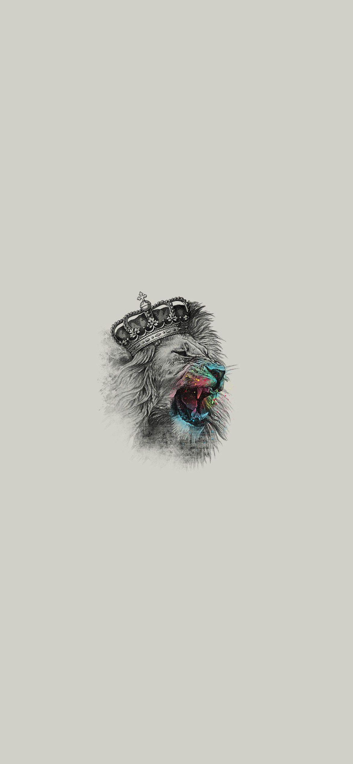 王冠を被ったライオン 百獣の王 Iphone 13 壁紙 待ち受け スマラン