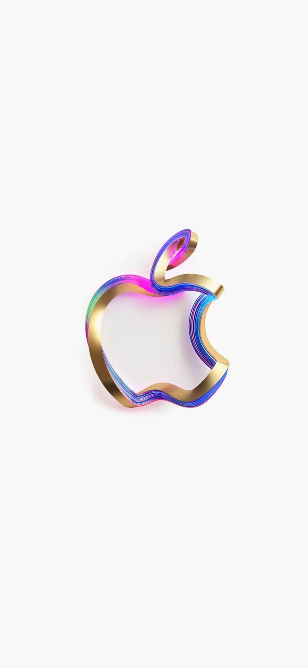 カラフルな金のアップルのロゴ Iphone 13 Mini 壁紙 待ち受け Sumaran