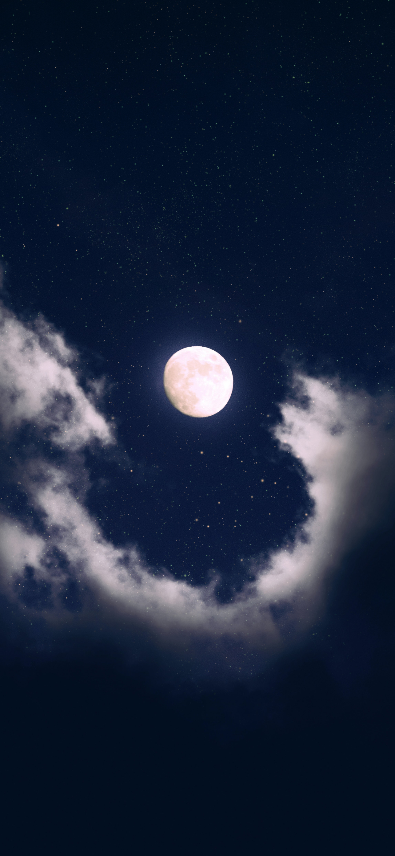 満月と雲と星空 Iphone 13 Pro Max 壁紙 待ち受け スマラン