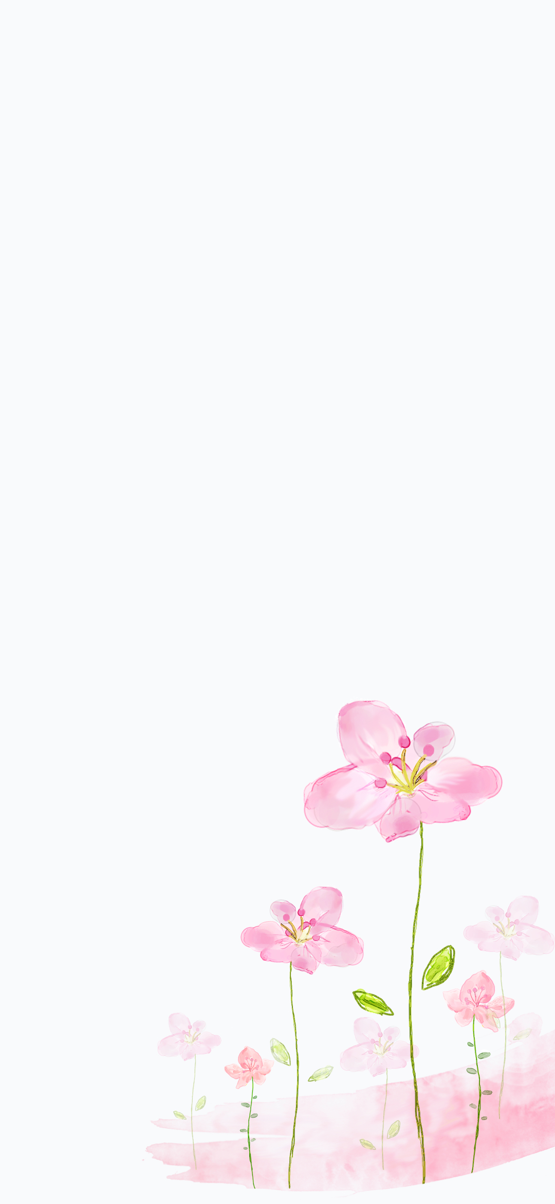 水彩で描かれた綺麗な花のイラスト Iphone 12 Mini 壁紙 待ち受け スマラン