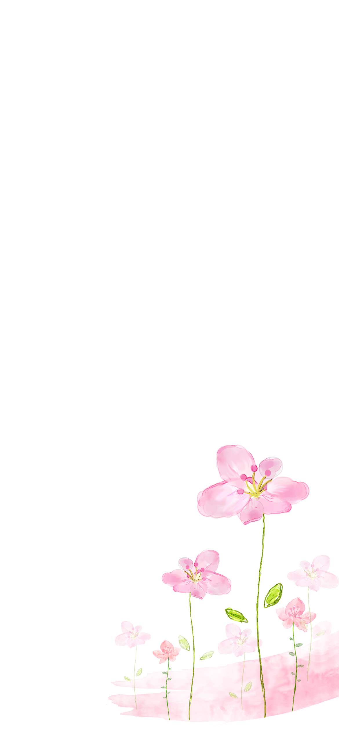 水彩で描かれた綺麗な花のイラスト Iphone 12 Pro 壁紙 待ち受け スマラン