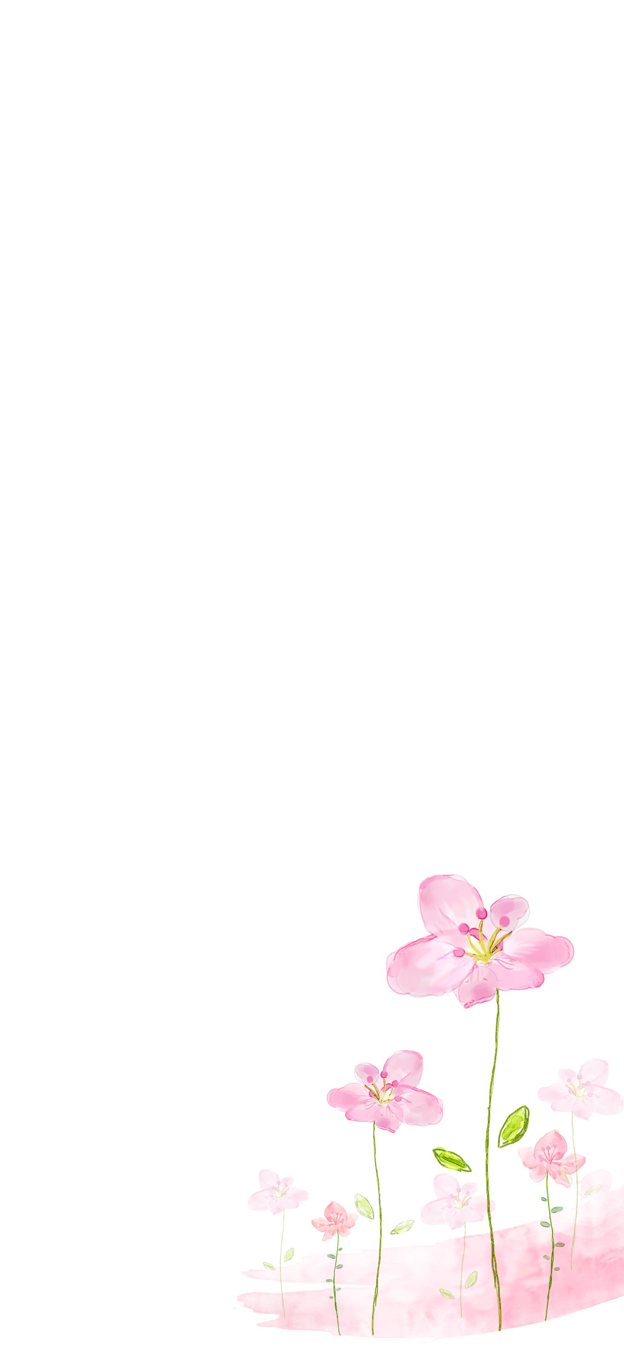 水彩で描かれた綺麗な花のイラスト Iphone 13 Pro Max 壁紙 待ち受け スマラン