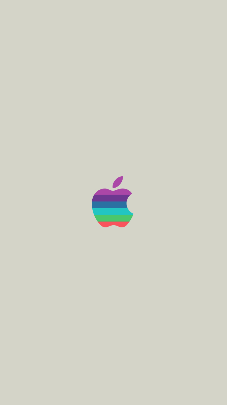 カラフルなアップルのロゴ 6色 Iphone 8 壁紙 待ち受け スマラン
