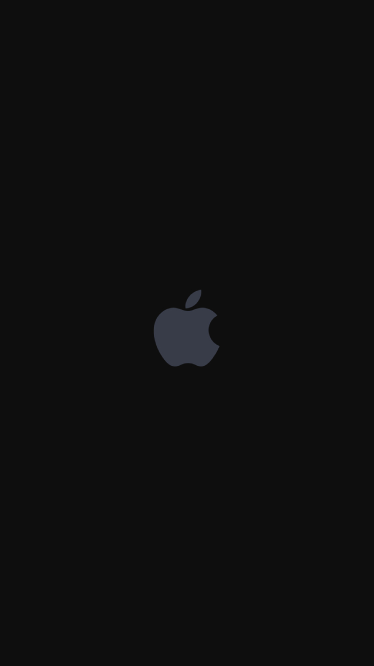 黒の背景 灰色のアップルロゴ グレー Apple Iphone 6 壁紙 待ち受け スマラン