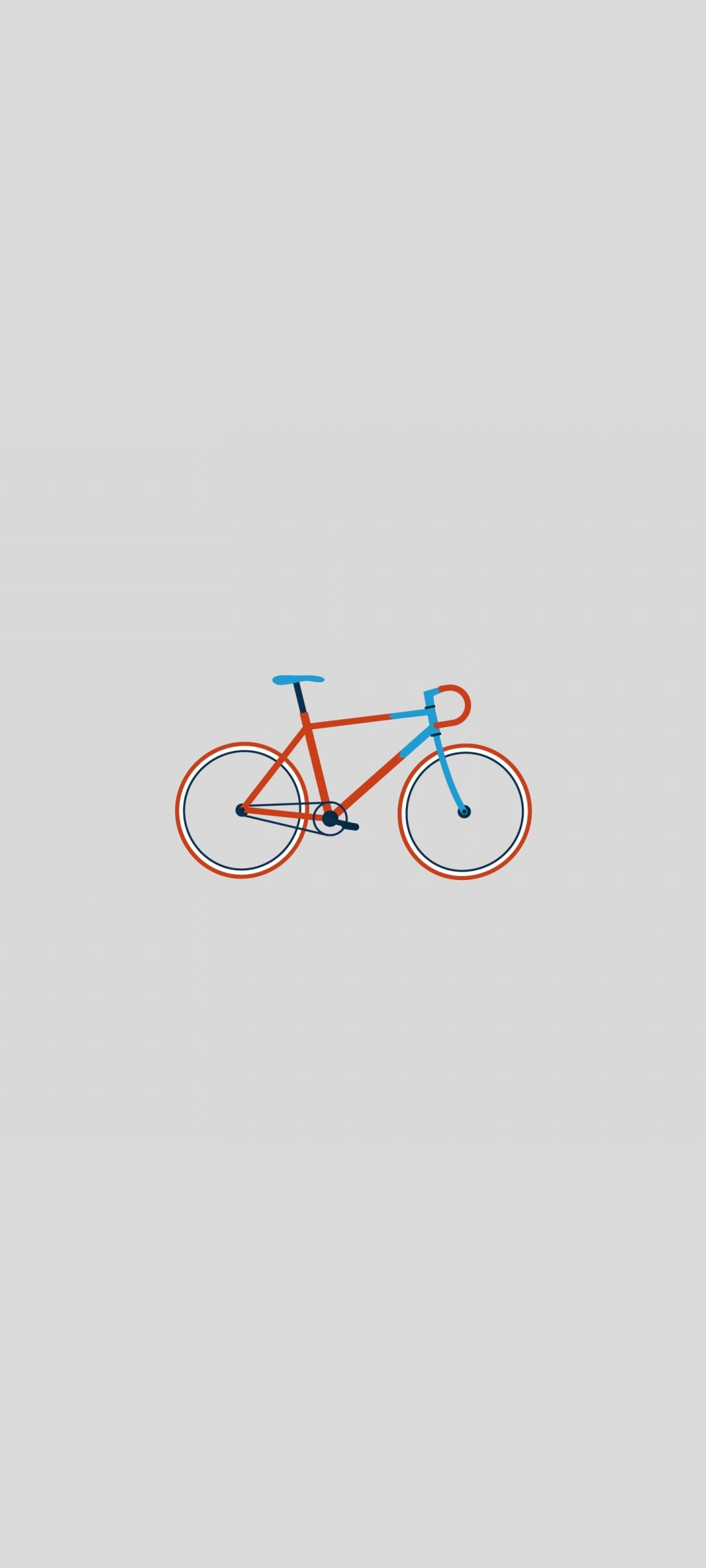 水色とオレンジの自転車 Xiaomi 11t 壁紙 待ち受け スマラン