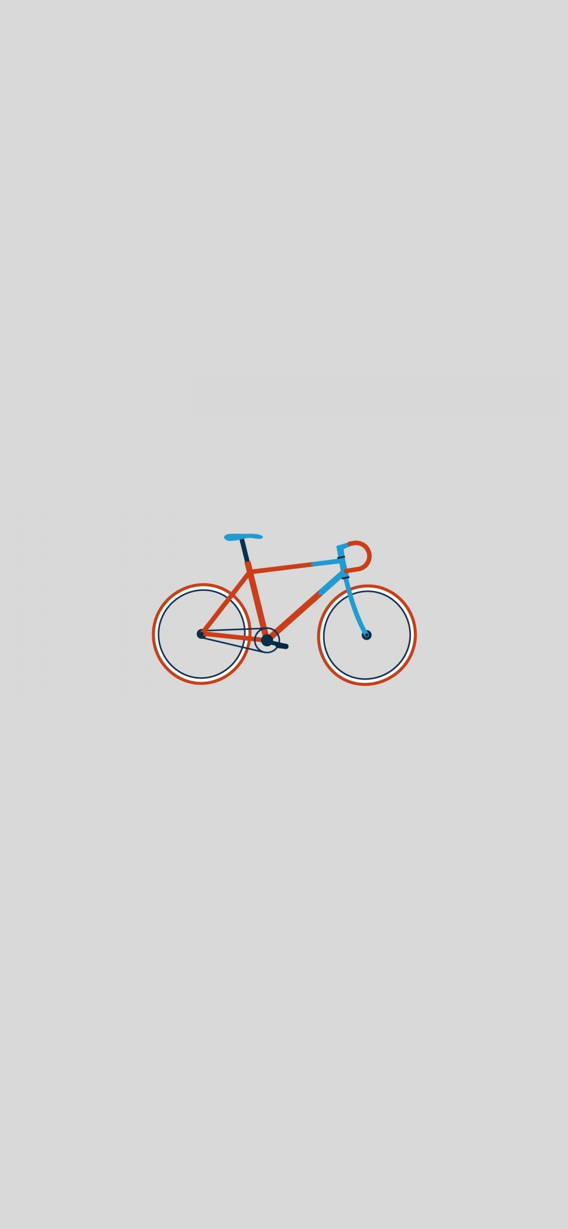 水色とオレンジの自転車 Iphone 13 壁紙 待ち受け スマラン