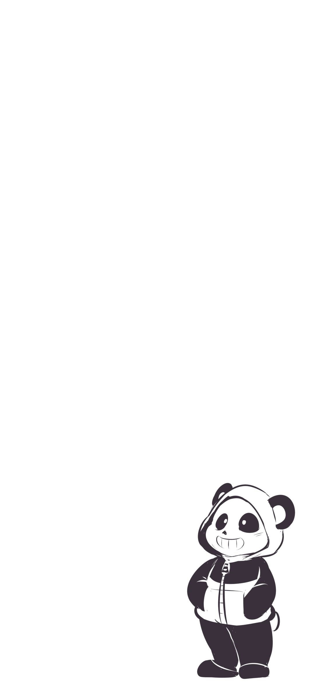パーカーを着たパンダのイラスト Xiaomi 11t 壁紙 待ち受け スマラン