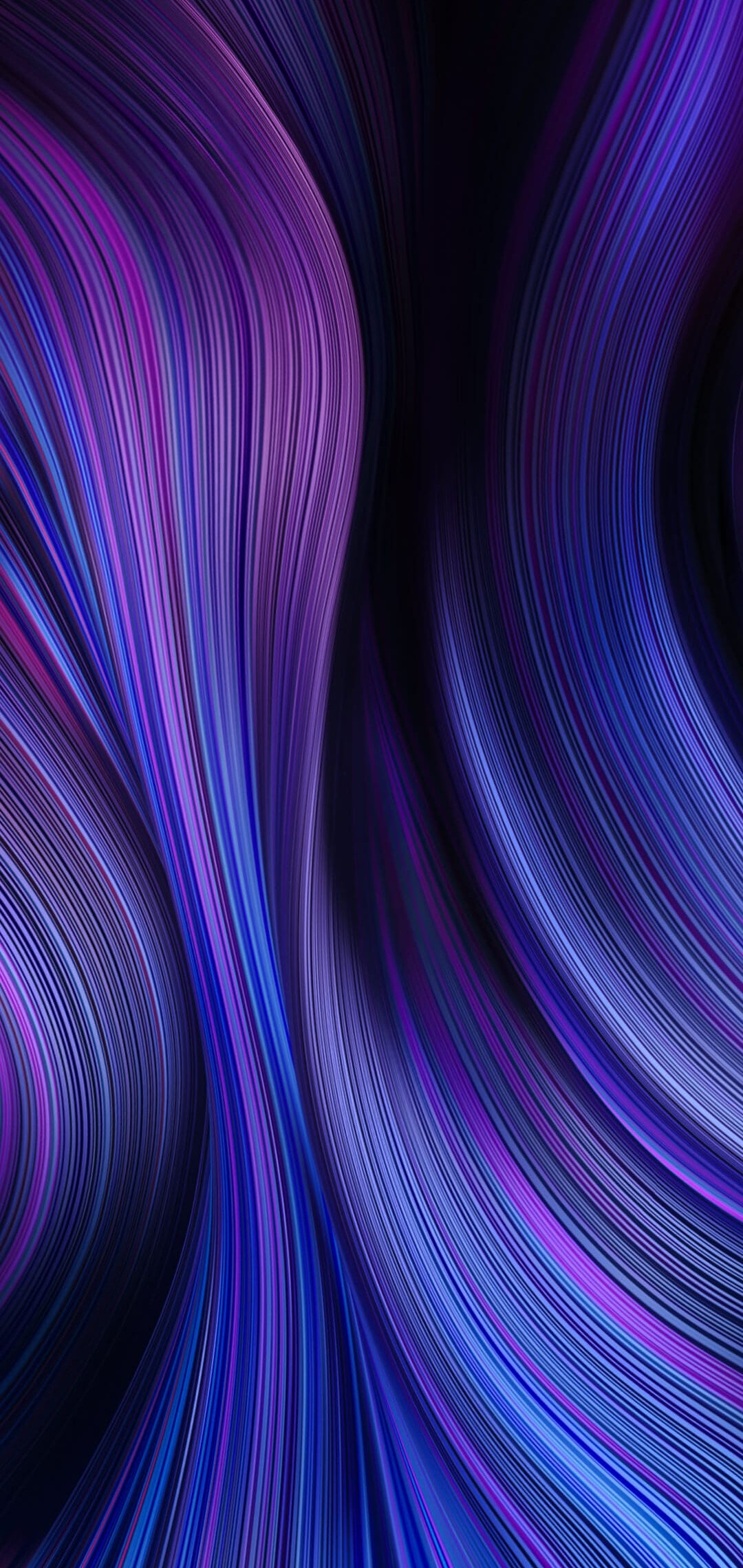 青 紫色の綺麗な線 Zenfone Max Pro M2 Androidスマホ壁紙 待ち受け スマラン