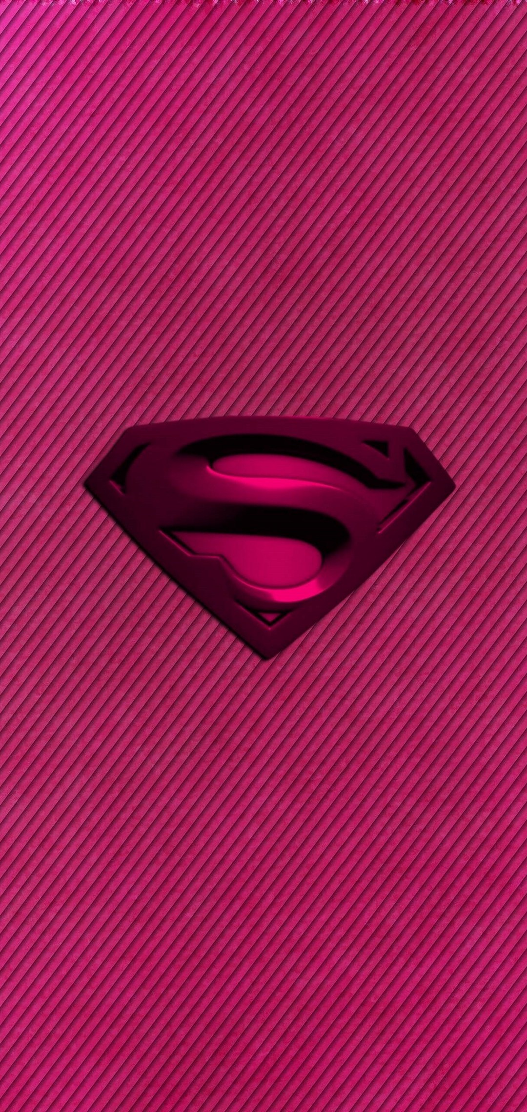 スーパーマン エンブレム ピンク ボーダー Aquos Sense4 Androidスマホ壁紙 待ち受け スマラン