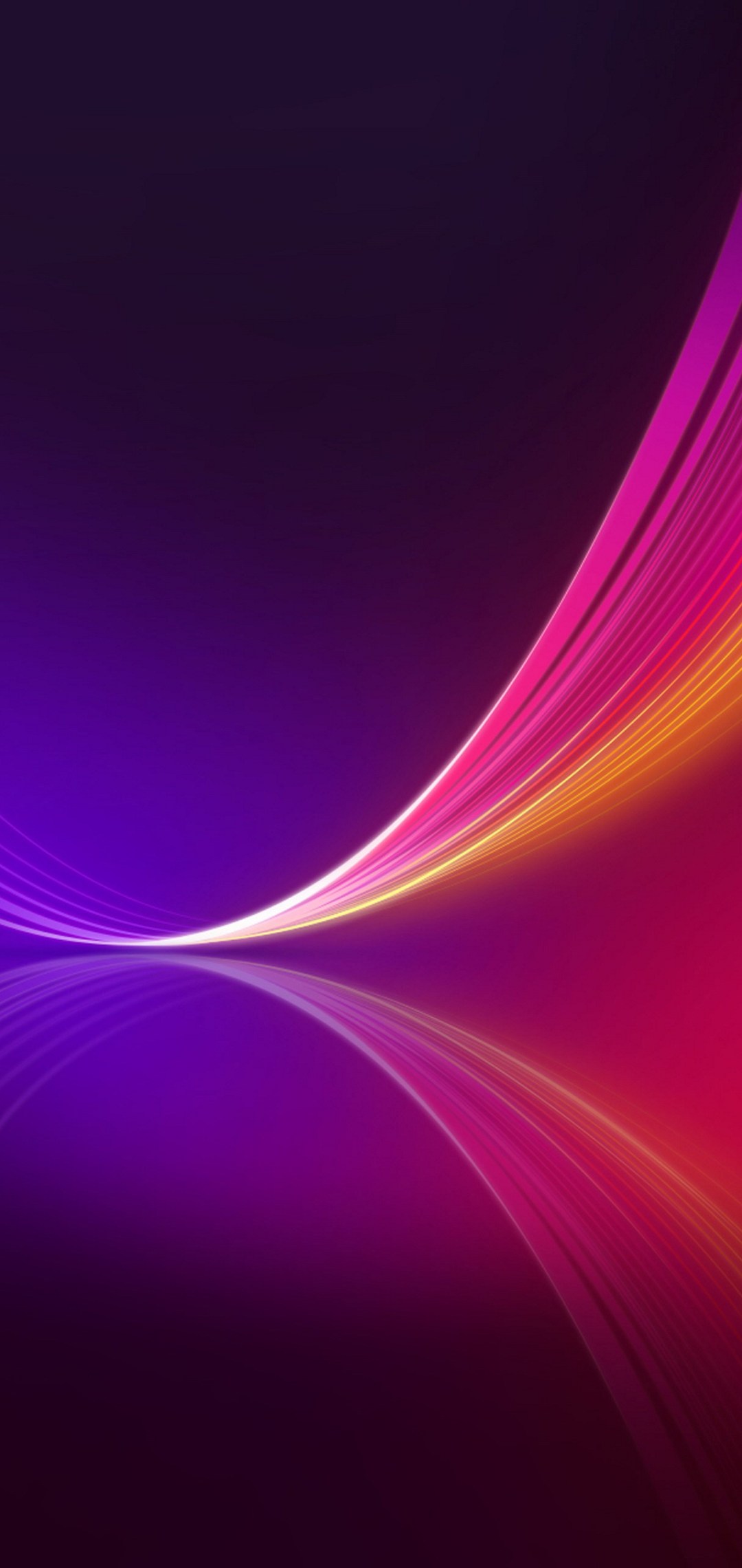濃い紫の背景 ピンク オレンジのライン Moto G8 Plus Androidスマホ壁紙 待ち受け スマラン
