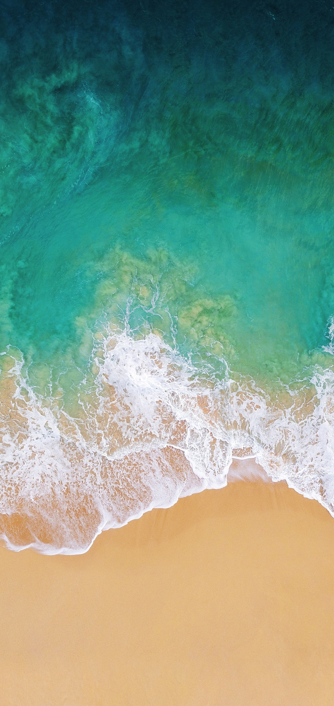 俯瞰視点 エメラルドの海 砂浜 Zenfone Max Pro M2 Androidスマホ壁紙 待ち受け スマラン