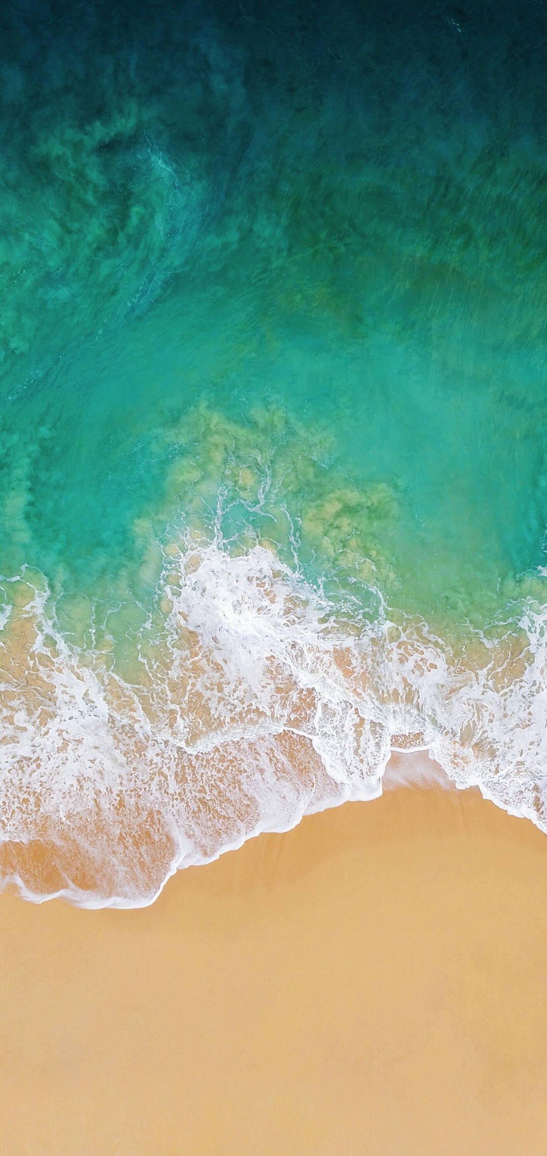 俯瞰視点 緑の海と潮騒 Oppo R15 Pro Androidスマホ壁紙 待ち受け スマラン