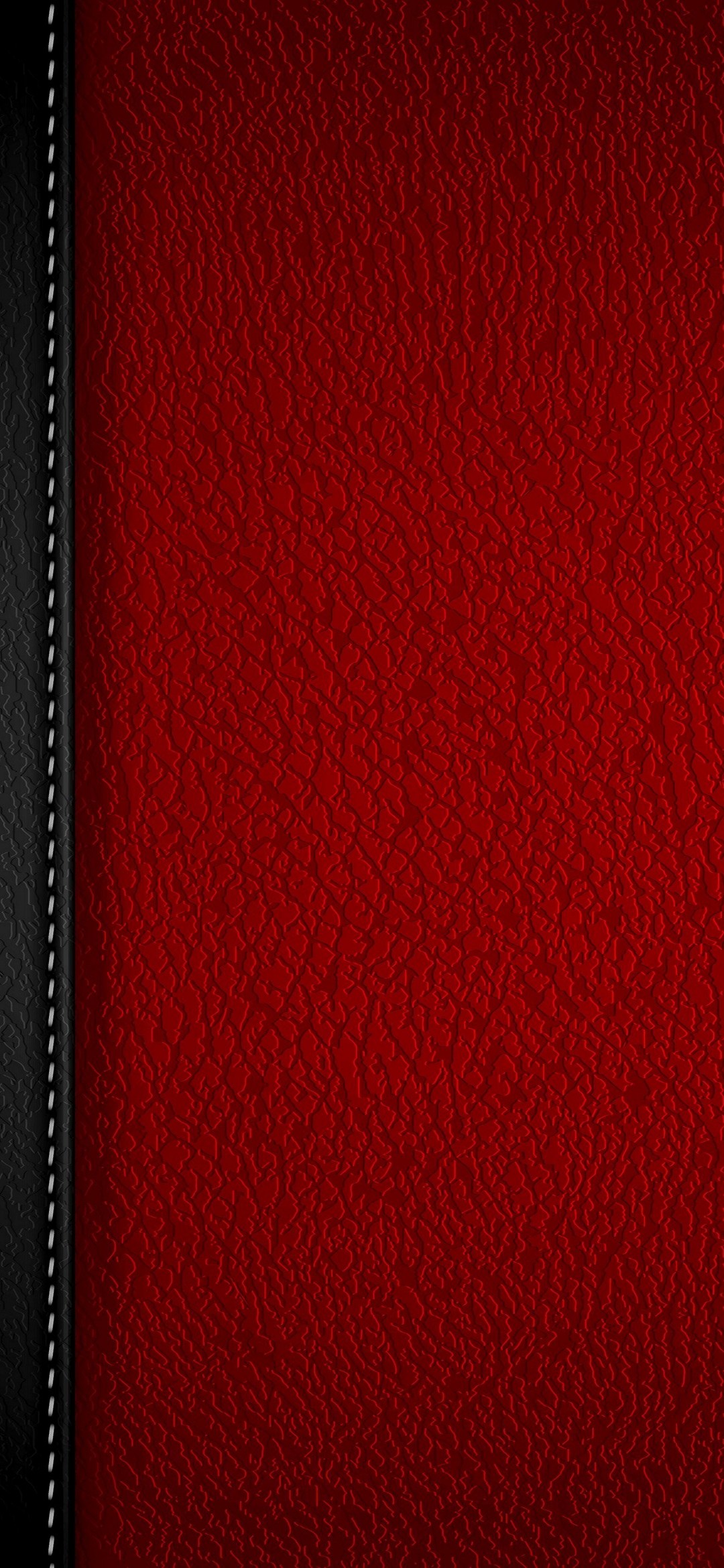 白の縫い目 黒 赤 レザー Google Pixel 5 Android スマホ壁紙 待ち受け スマラン