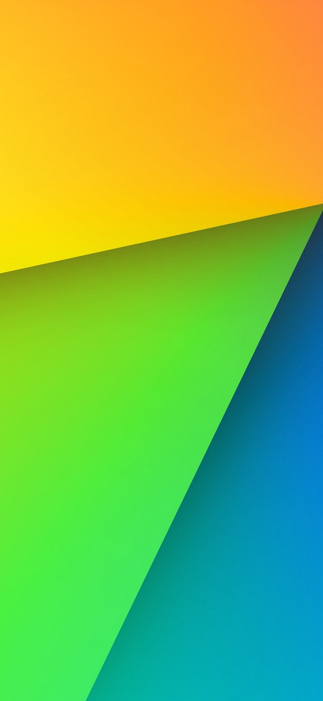 黄色 緑色 青色の3パターン Google Pixel 4a Android スマホ壁紙 待ち受け スマラン